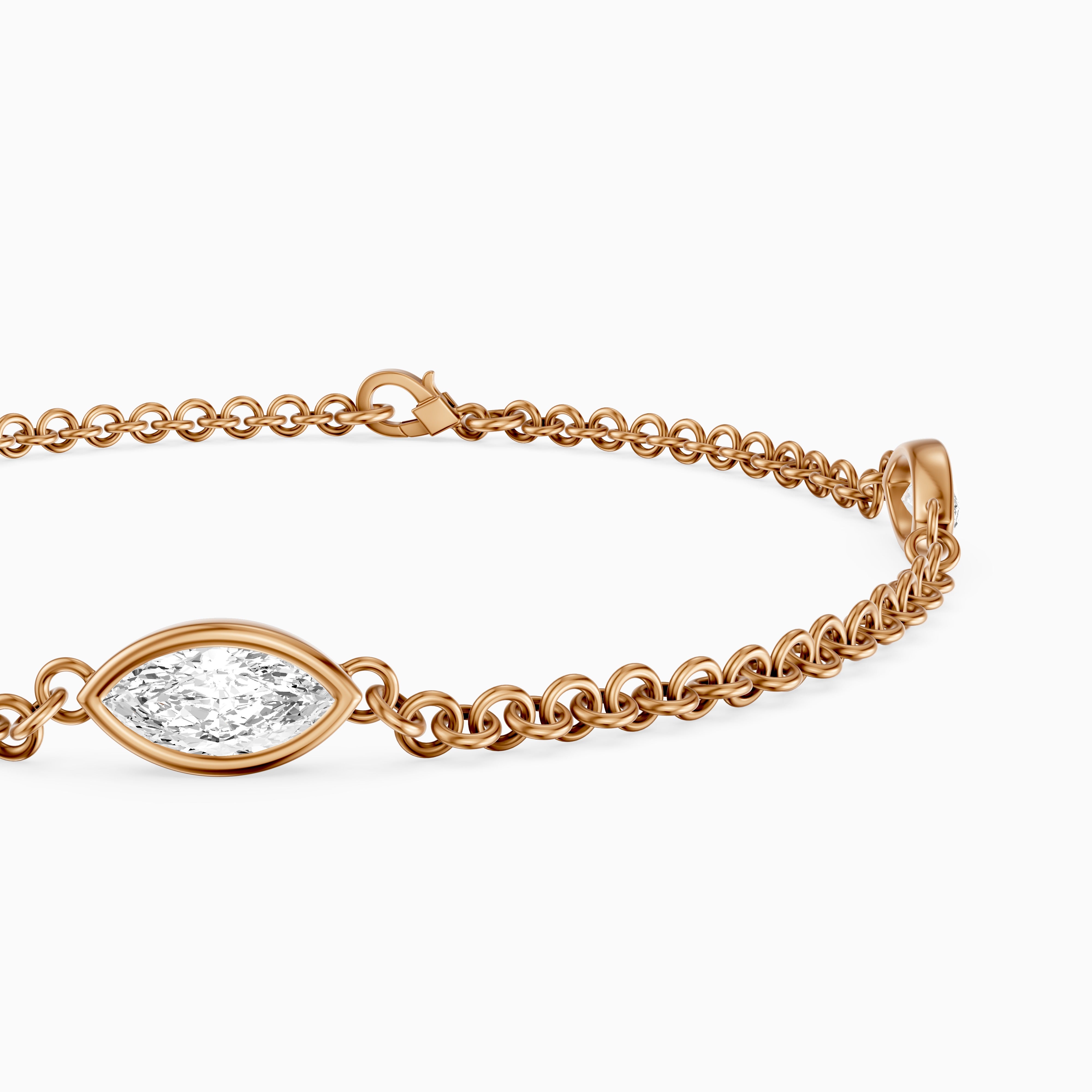 Riona Marquise Lab Grown Diamond Station Chain Bracelet