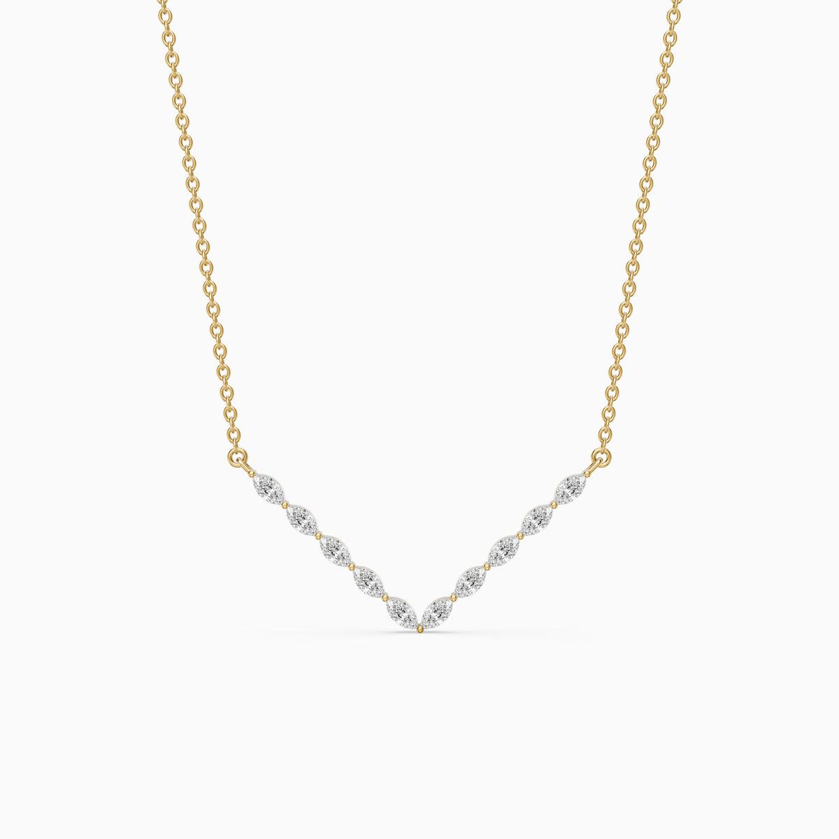 Kali Marquise Lab Grown Diamond Chevron Necklace
