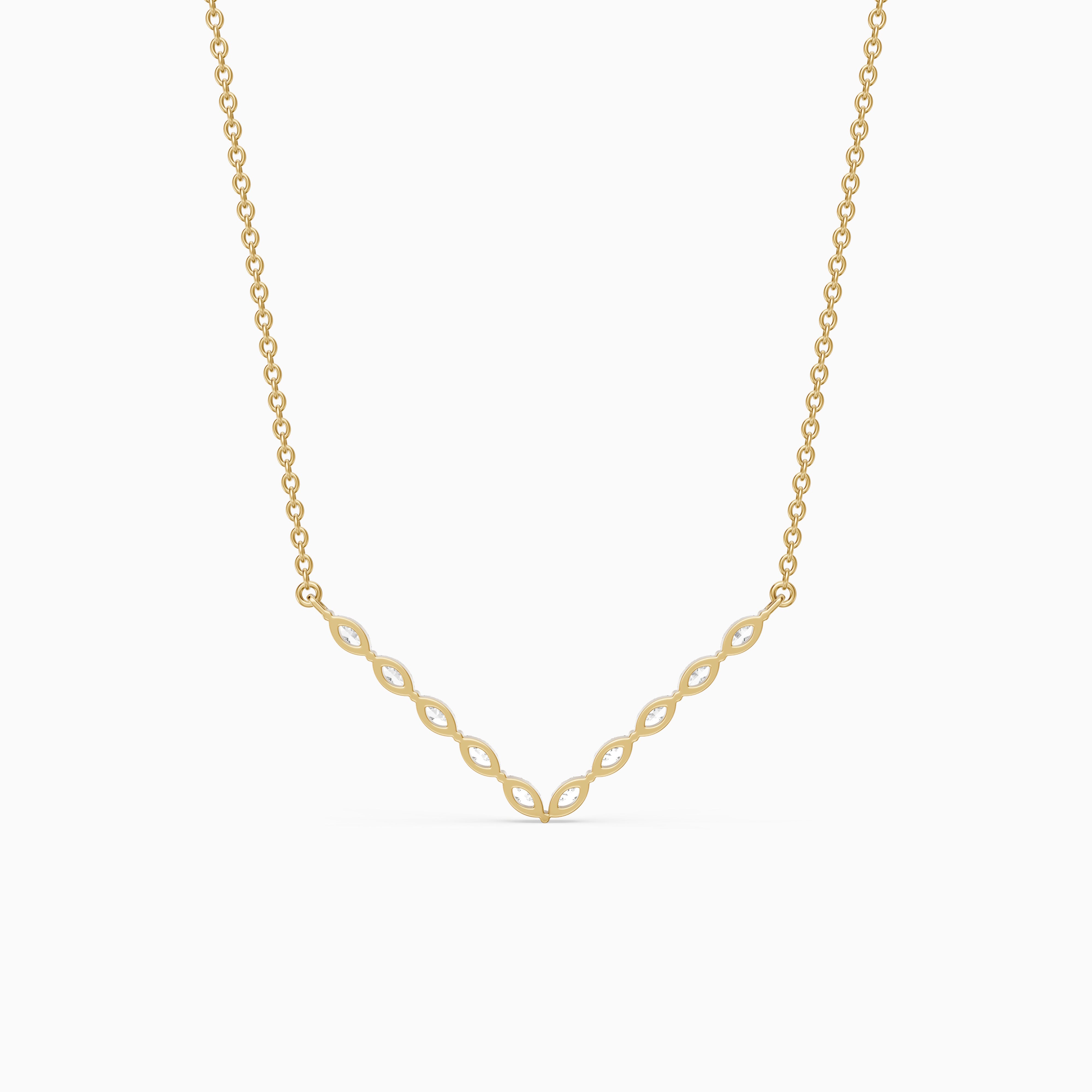 Kali Marquise Lab Grown Diamond Chevron Necklace