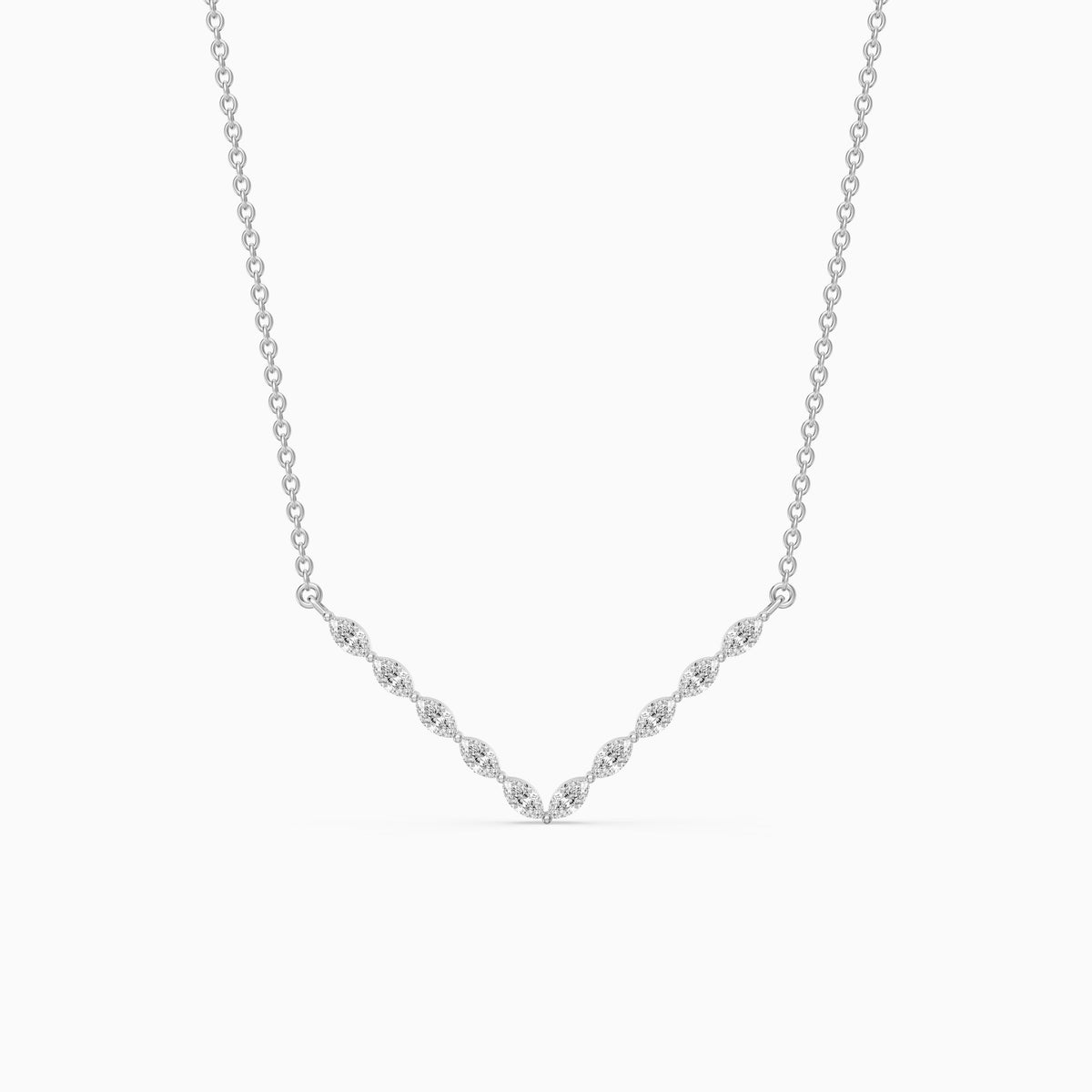 Kali Marquise Lab Grown Diamond Chevron Necklace