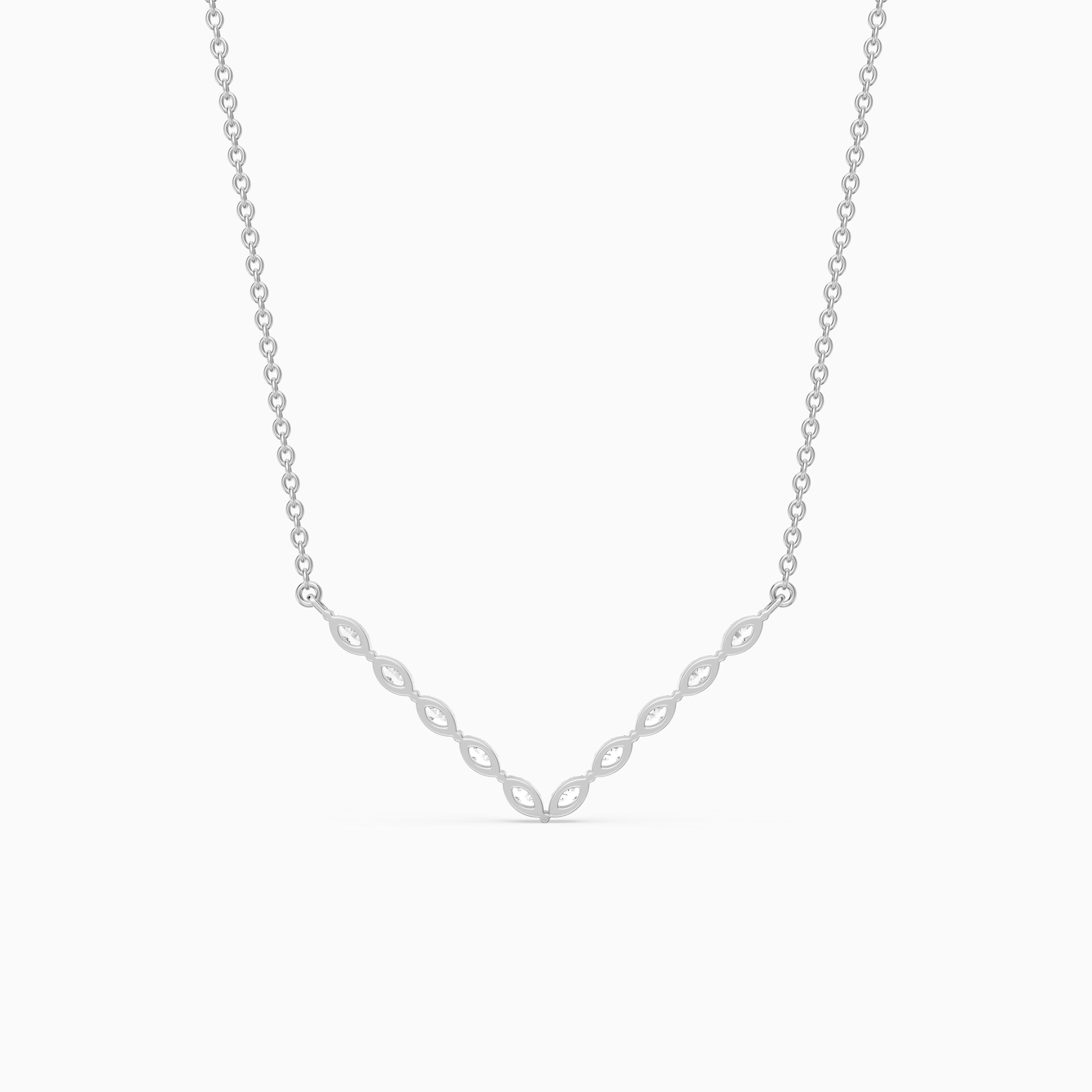 Kali Marquise Lab Grown Diamond Chevron Necklace