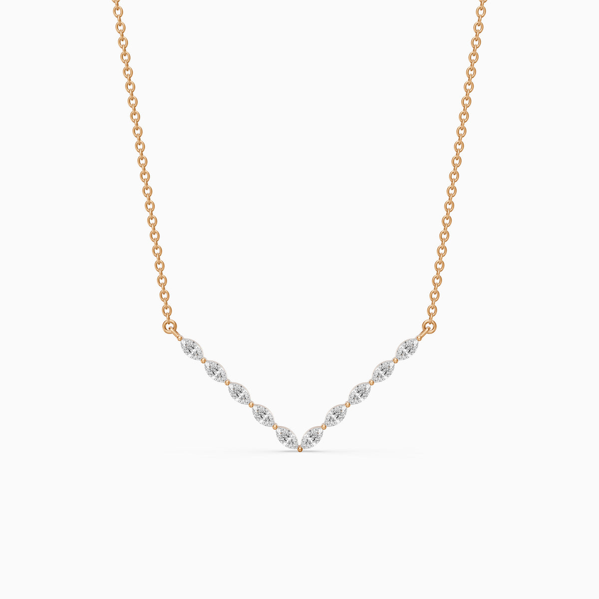 Kali Marquise Lab Grown Diamond Chevron Necklace
