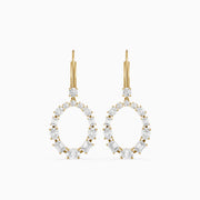Perrie Oval, Round and Emerald Cut Lab Grown Diamond Circle Drop Earrings