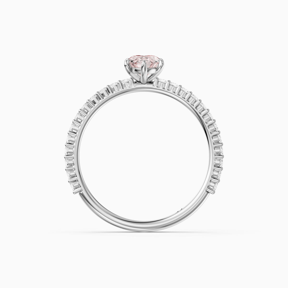Lowenna Moval Pink Lab Grown Diamond Scalloped Pavé Band Ring