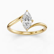 Mila Marquise Cut Solitaire Twist Shank Lab Grown Diamond Ring
