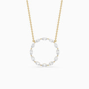 Serena Marquise Lab Grown Diamond Circle Pendant