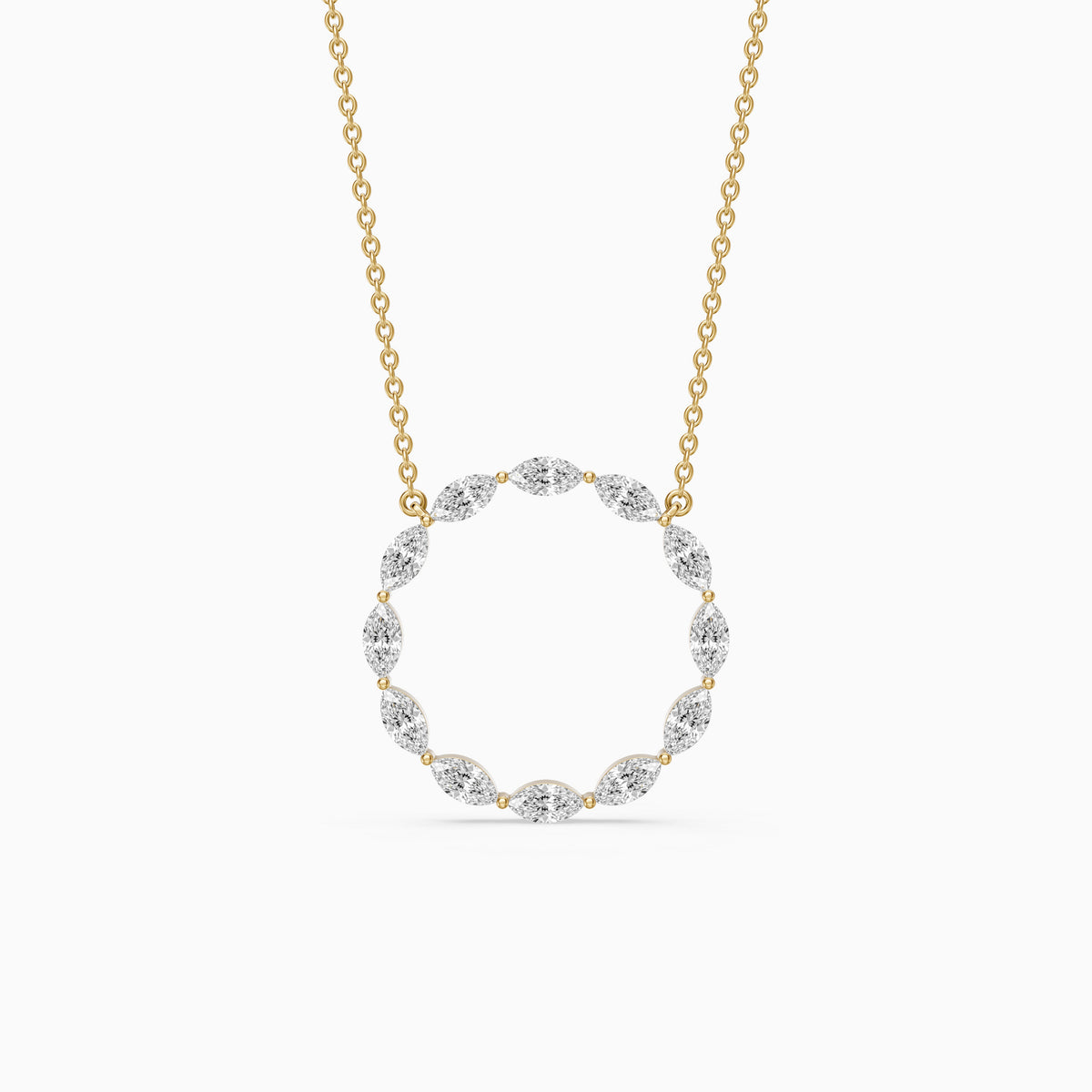 Serena Marquise Lab Grown Diamond Circle Pendant
