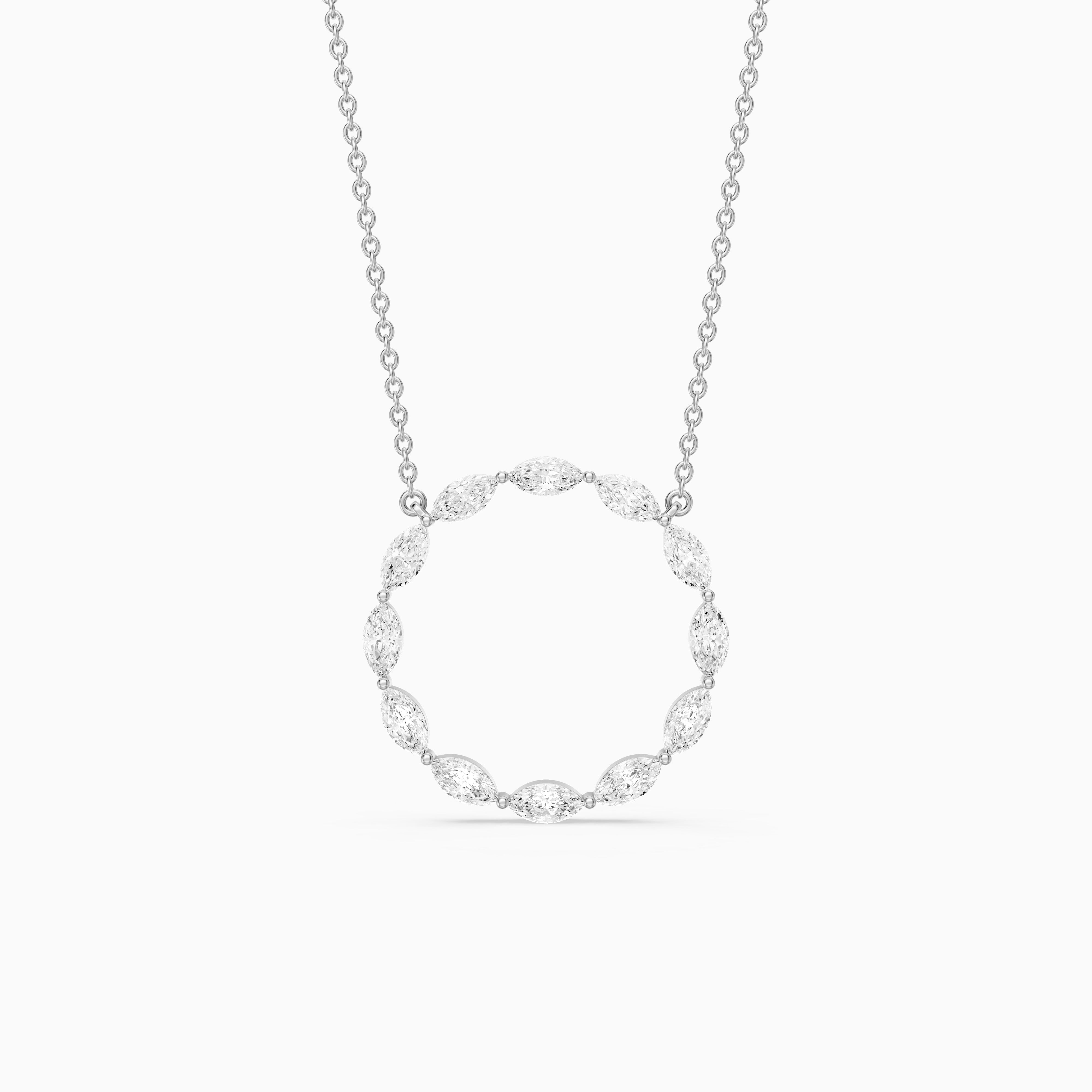 Serena Marquise Lab Grown Diamond Circle Pendant