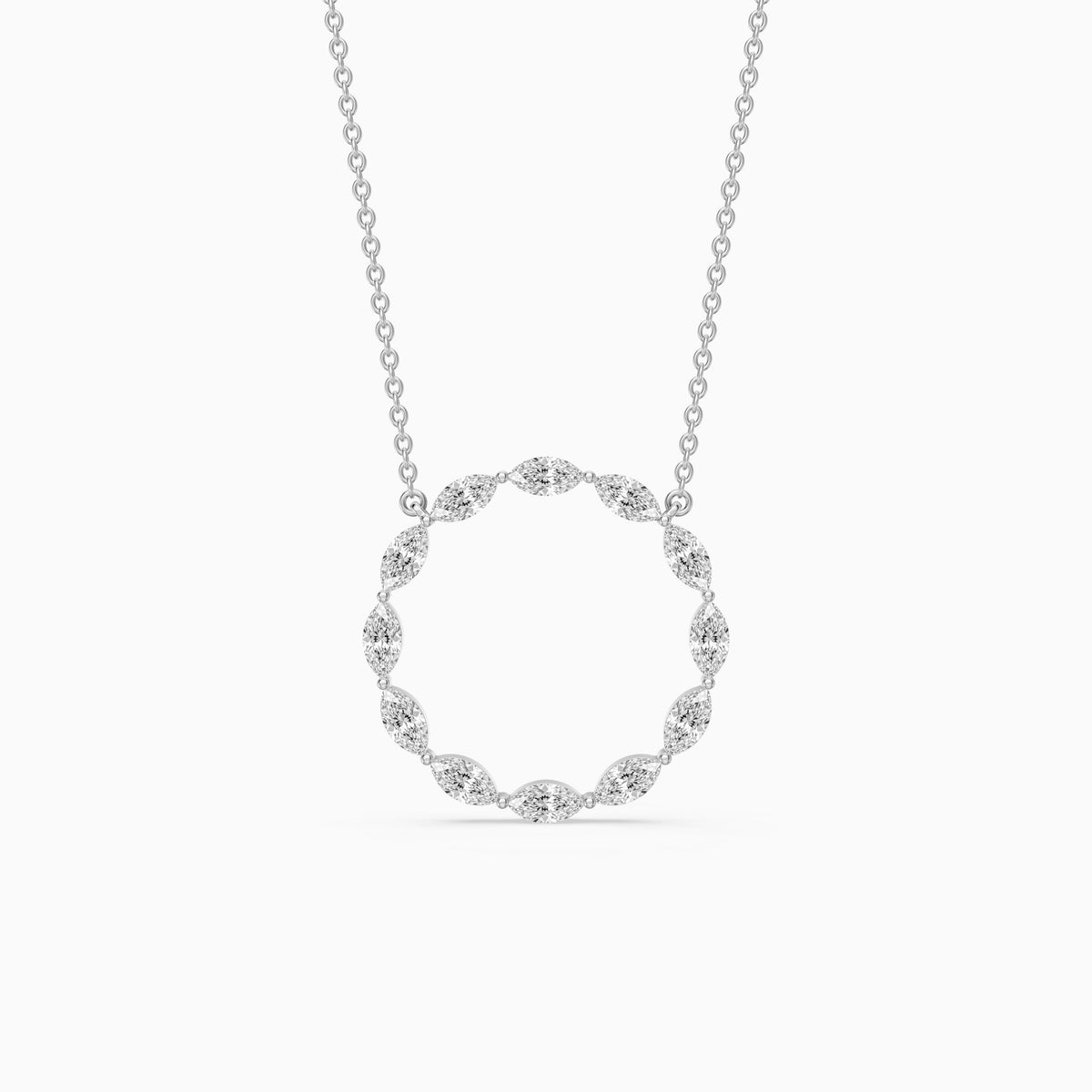 Serena Marquise Lab Grown Diamond Circle Pendant
