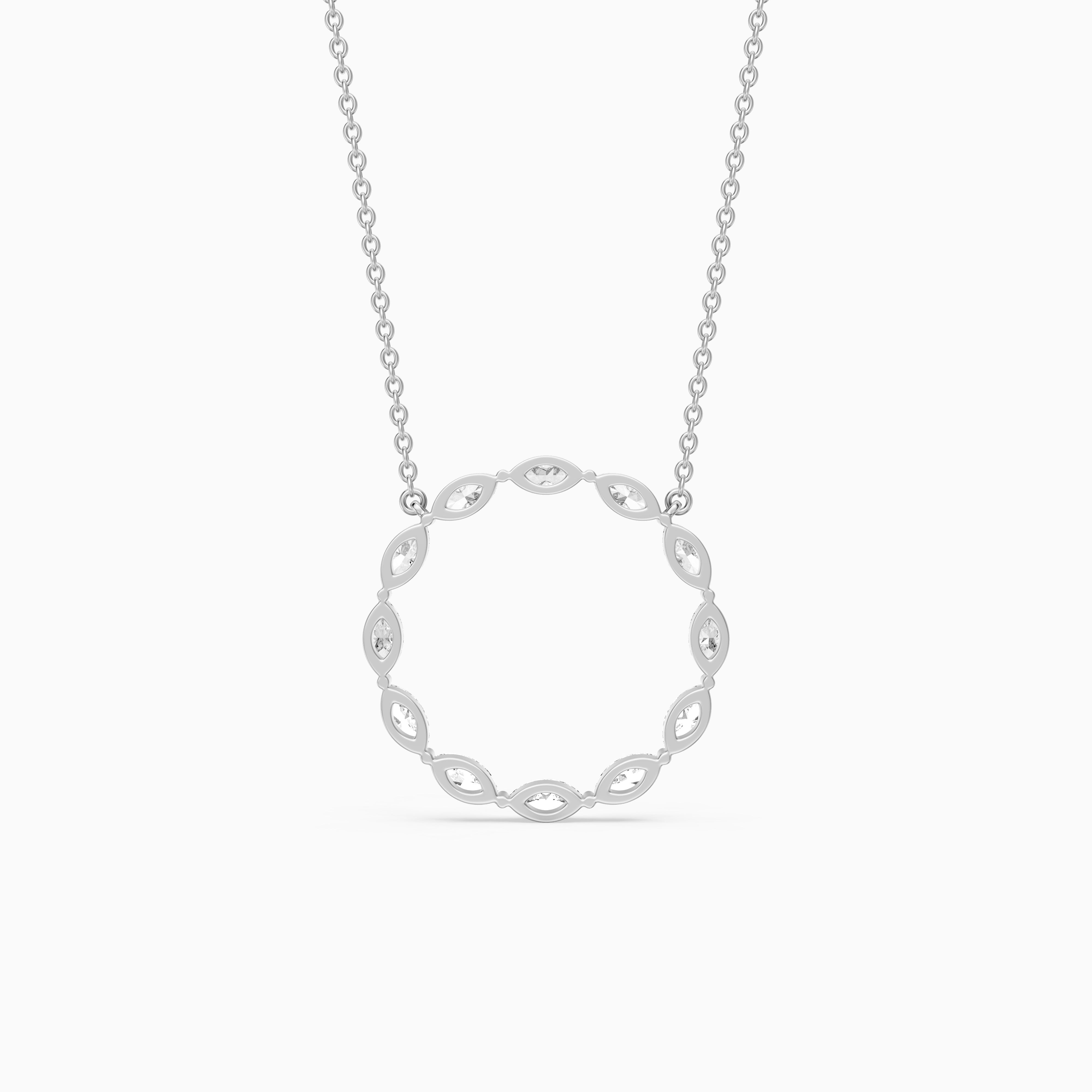 Serena Marquise Lab Grown Diamond Circle Pendant
