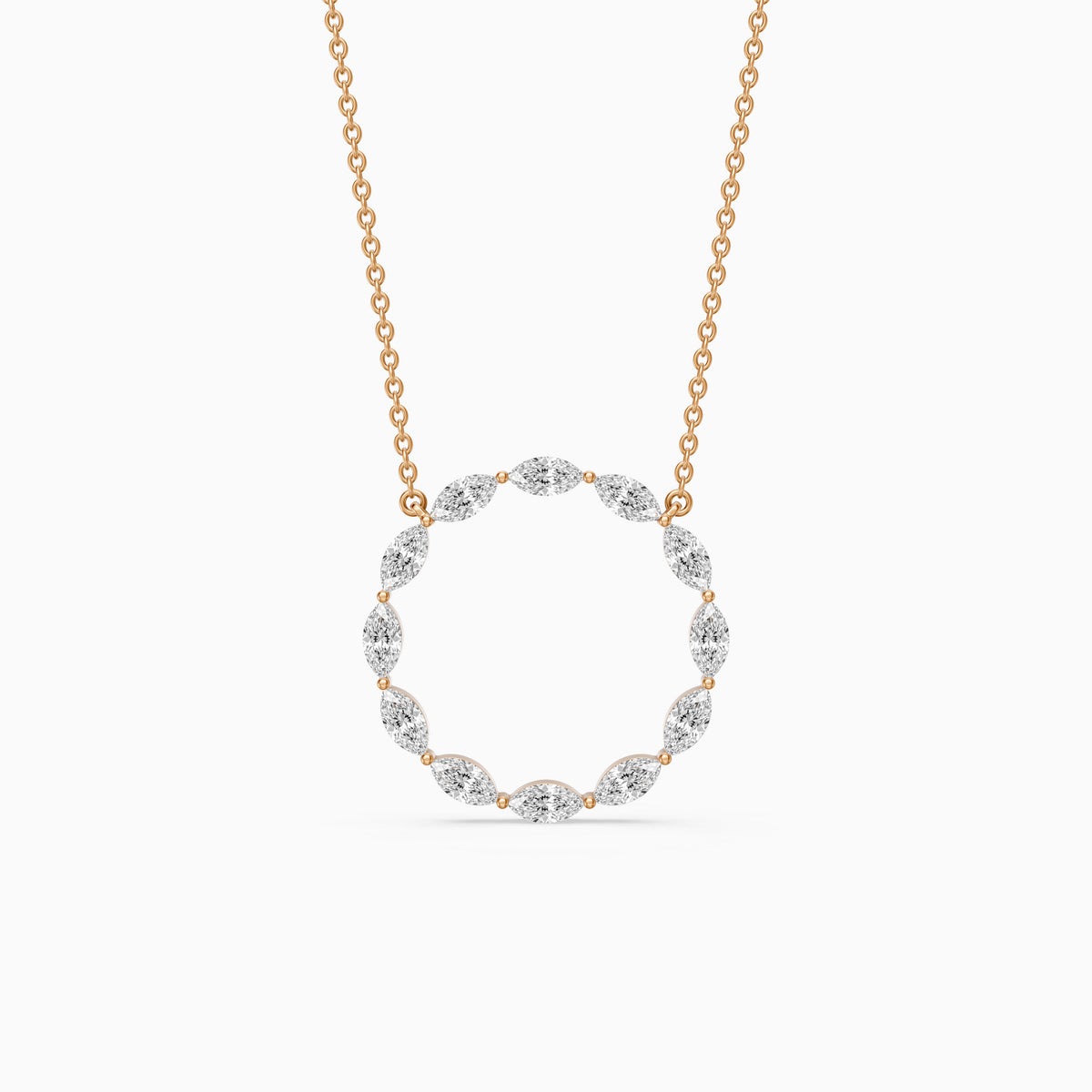 Serena Marquise Lab Grown Diamond Circle Pendant