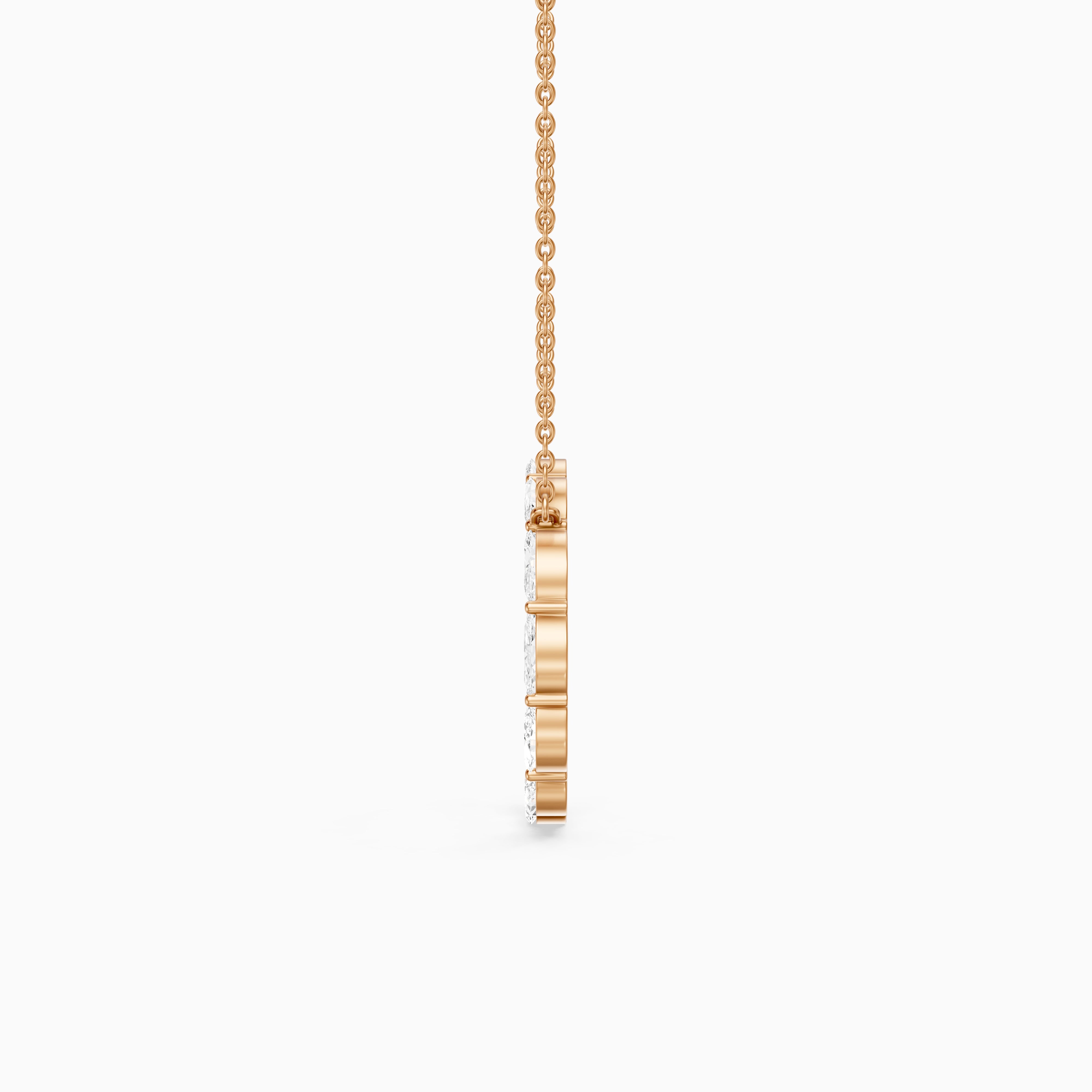 Serena Marquise Lab Grown Diamond Circle Pendant