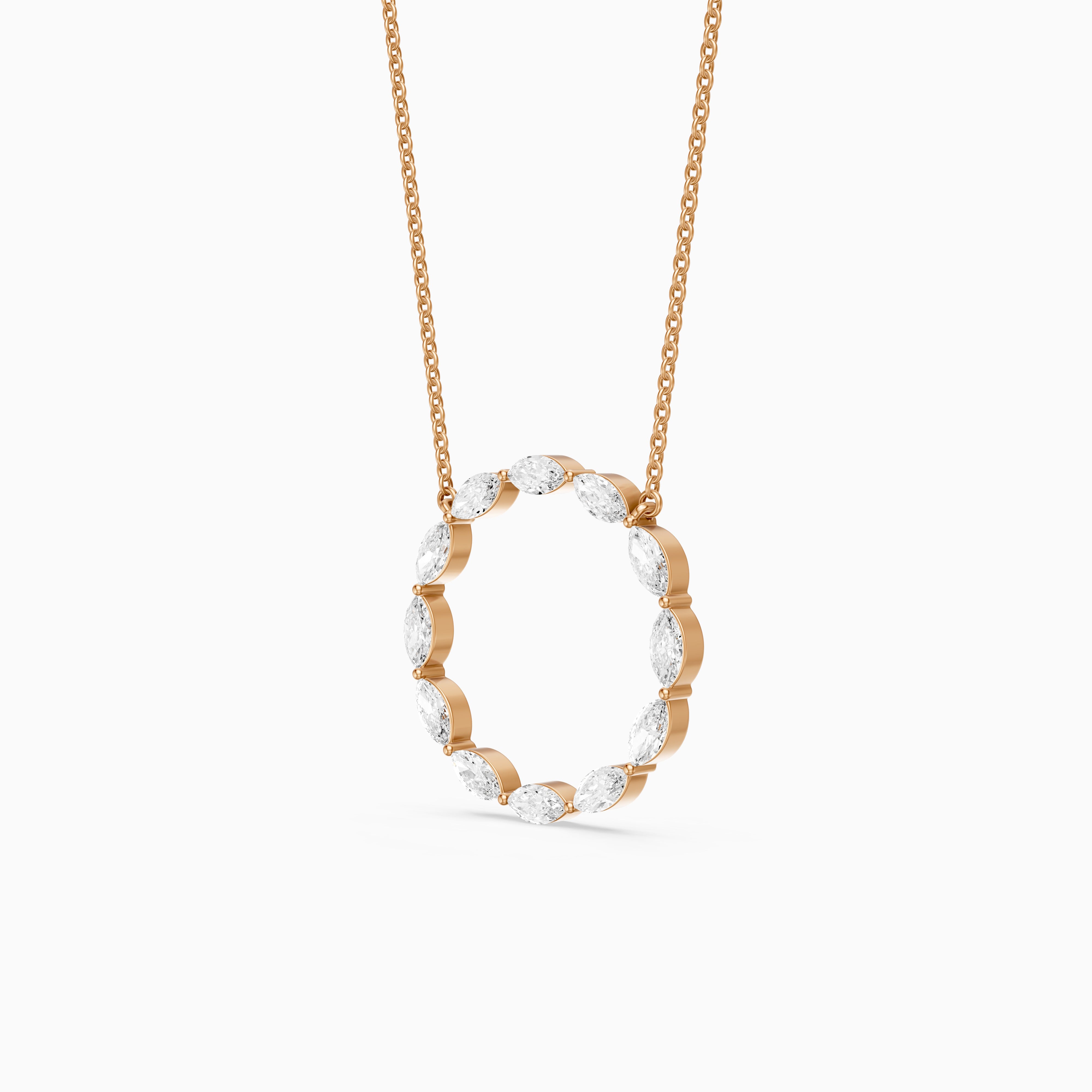 Serena Marquise Lab Grown Diamond Circle Pendant