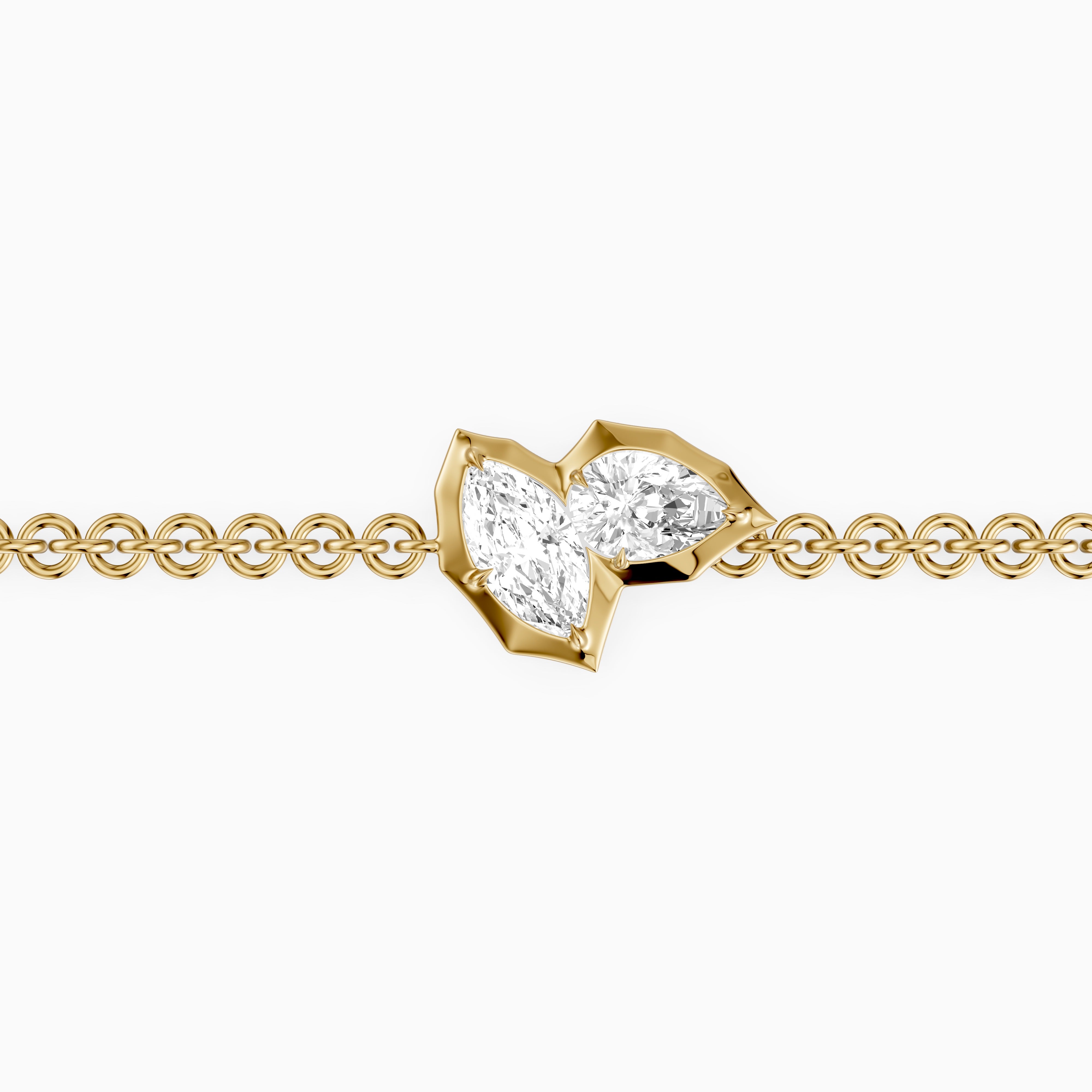 Sally Marquise and Pear Lab Grown Diamond Toi et Moi Bracelet