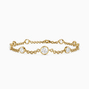 Janine Round Bezel Lab Grown Diamond Station Bracelet