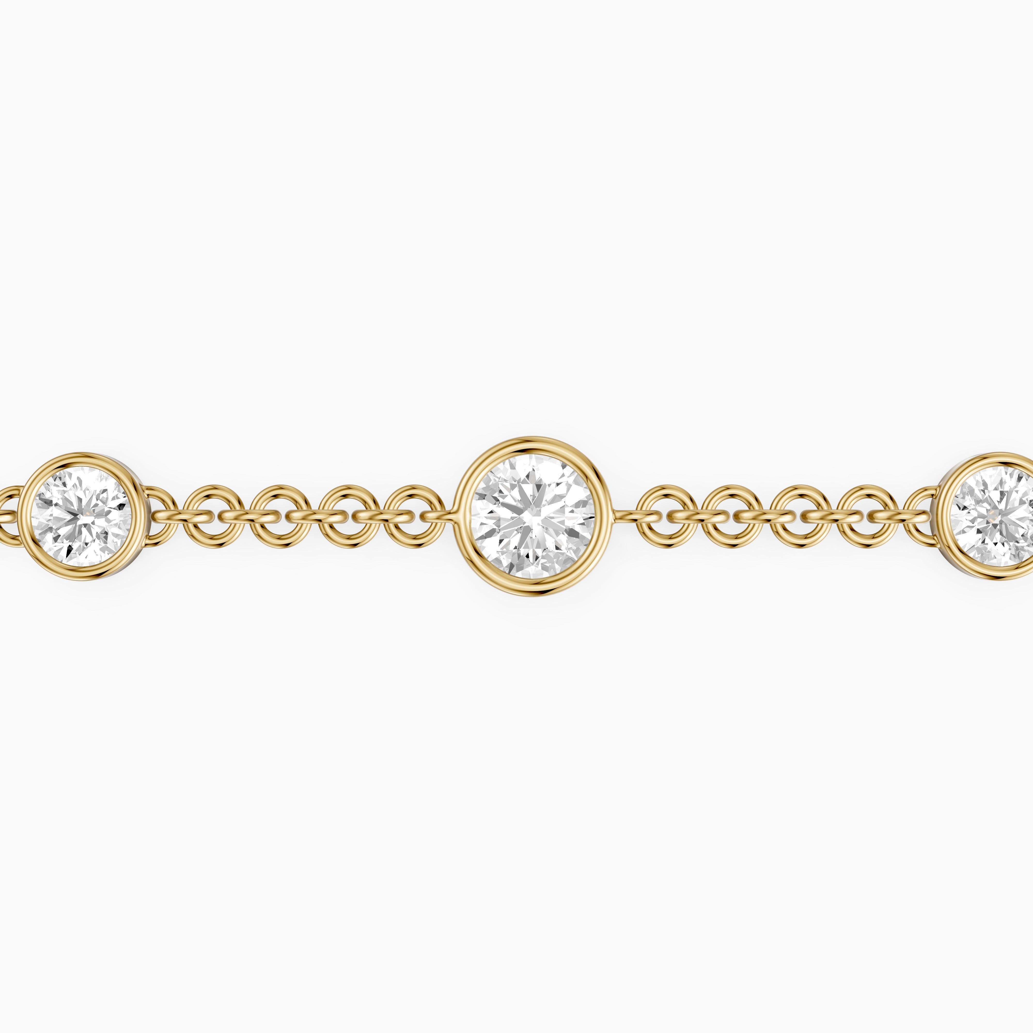 Janine Round Bezel Lab Grown Diamond Station Bracelet