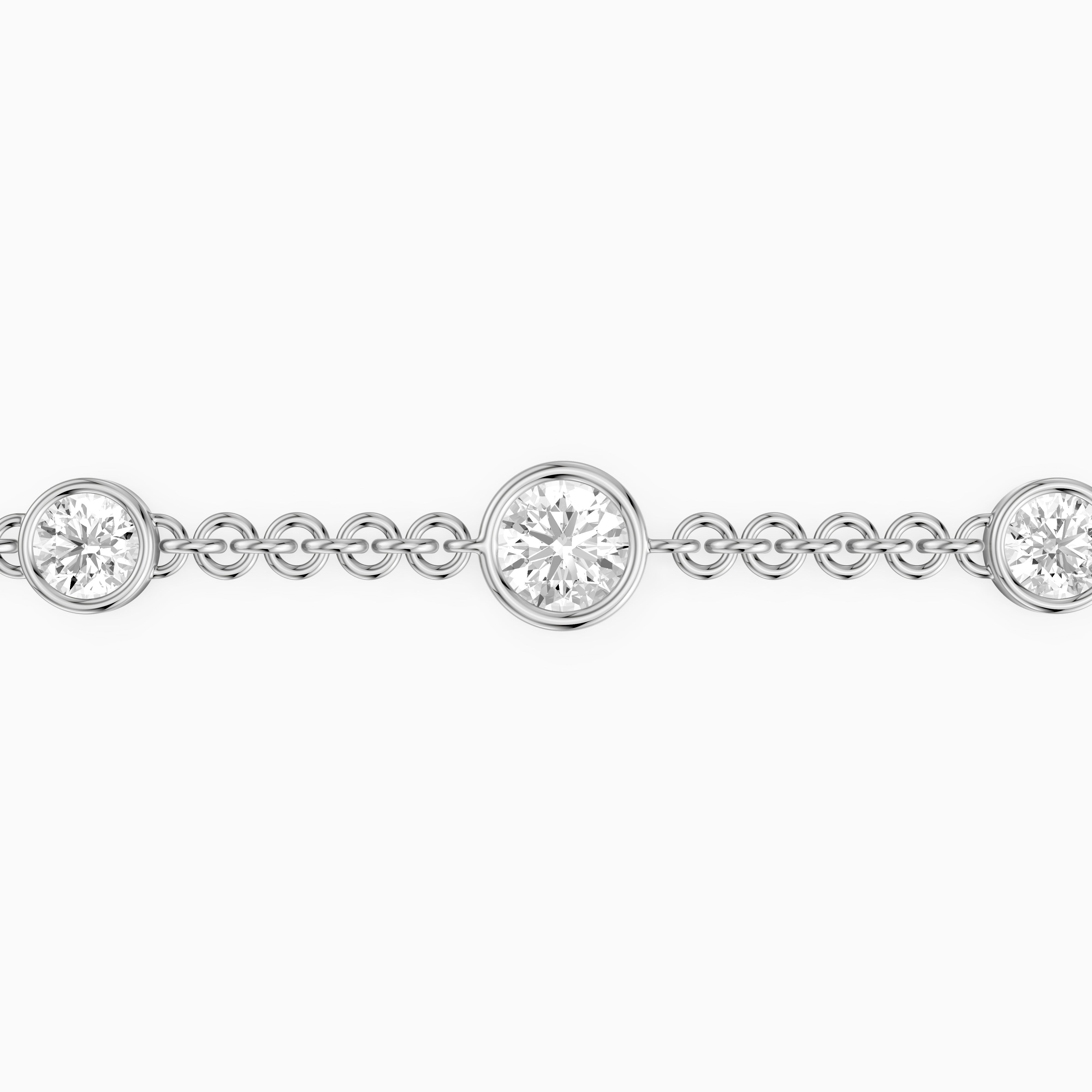 Janine Round Bezel Lab Grown Diamond Station Bracelet