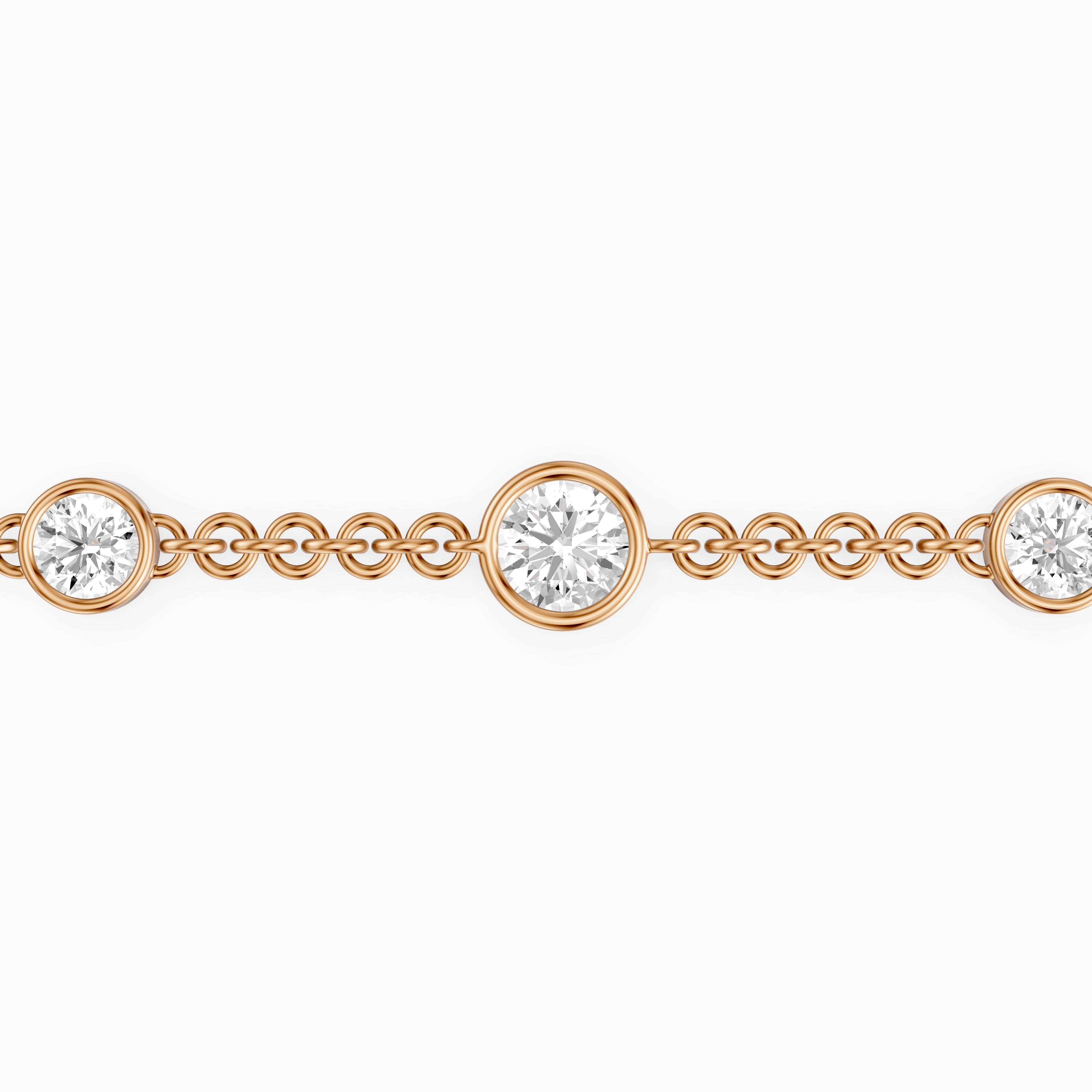 Janine Round Bezel Lab Grown Diamond Station Bracelet