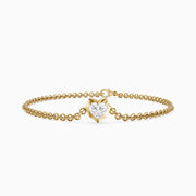 Alexia Heart Shape Lab Grown Diamond Solitaire Bracelet