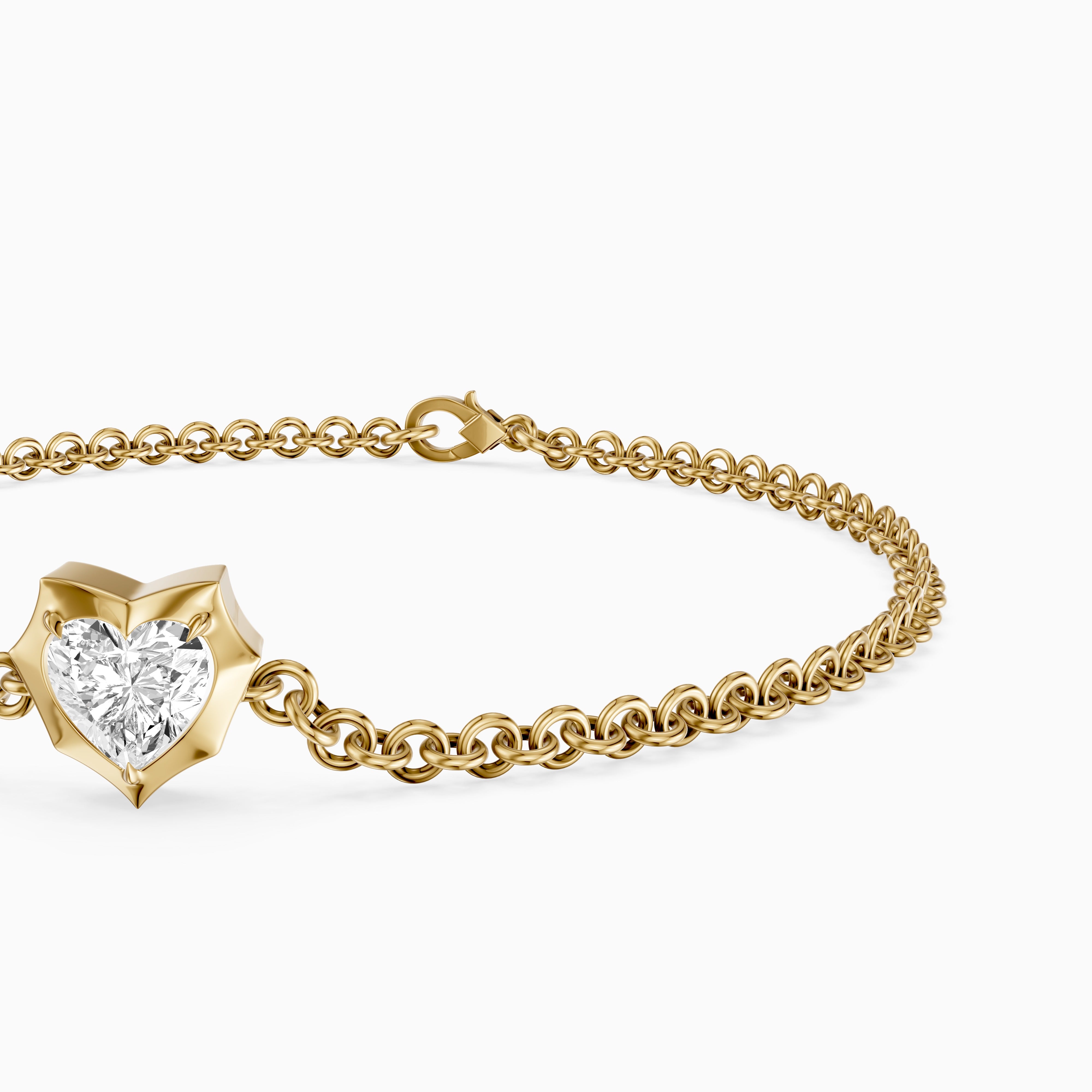 Alexia Heart Shape Lab Grown Diamond Solitaire Bracelet