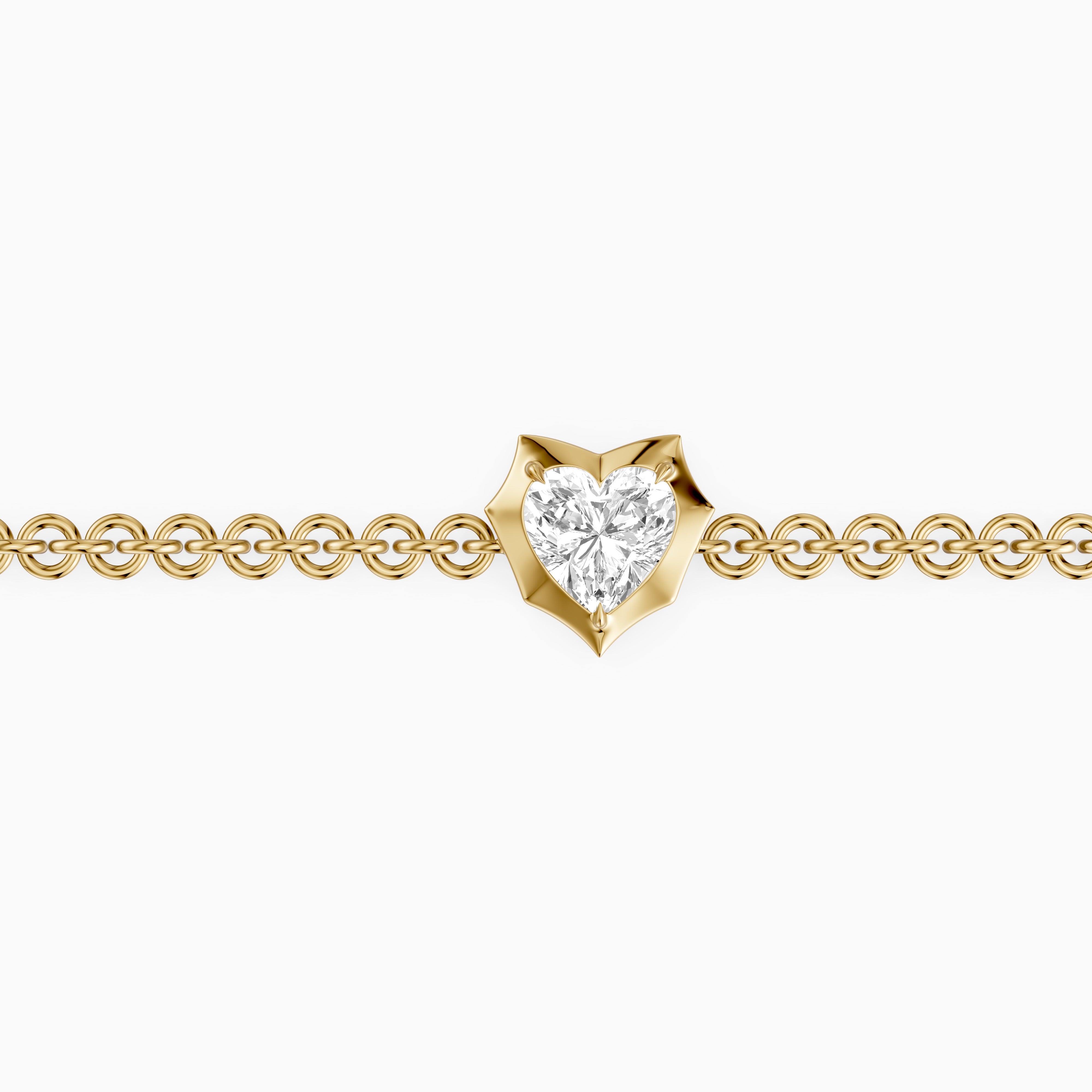 Alexia Heart Shape Lab Grown Diamond Solitaire Bracelet