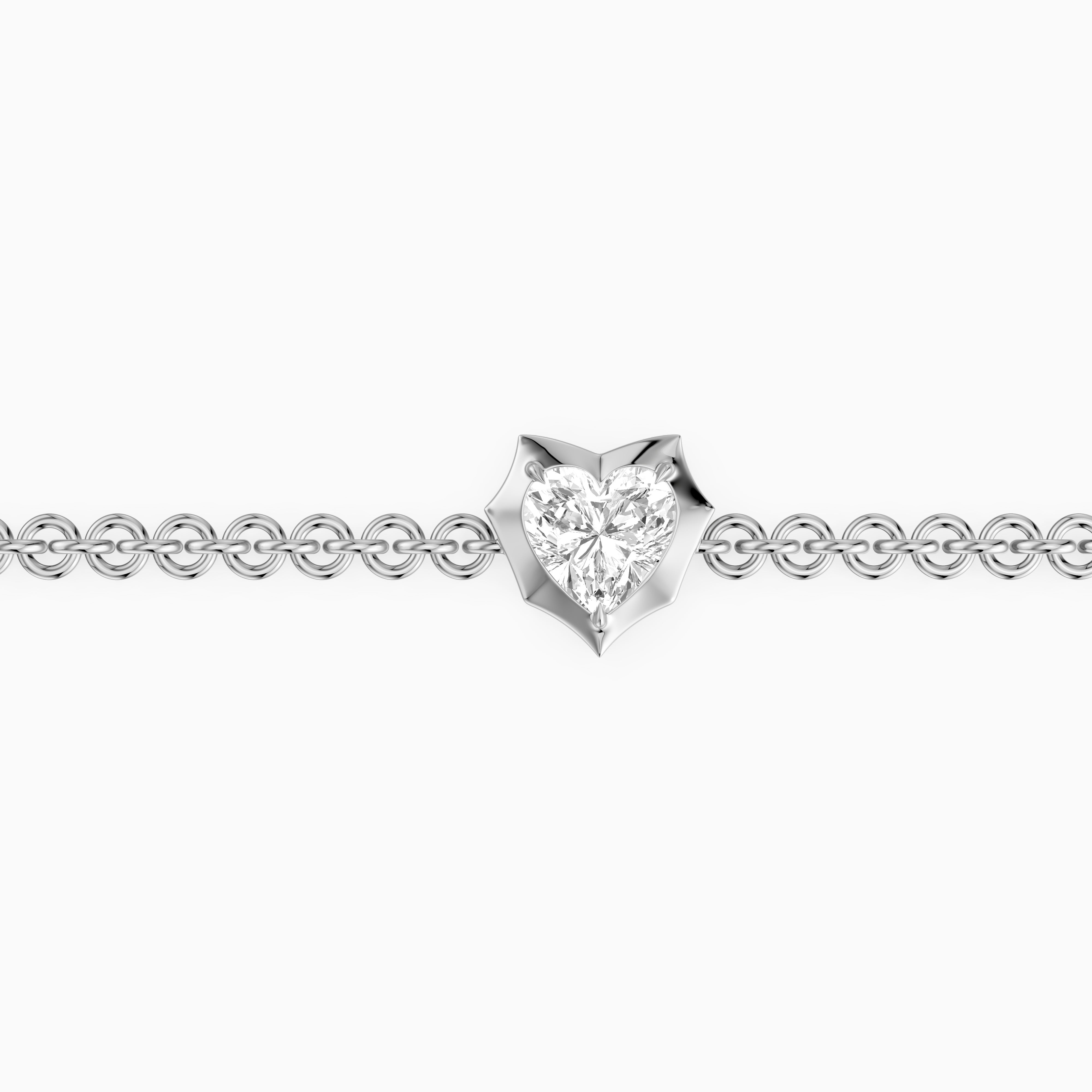 Alexia Heart Shape Lab Grown Diamond Solitaire Bracelet