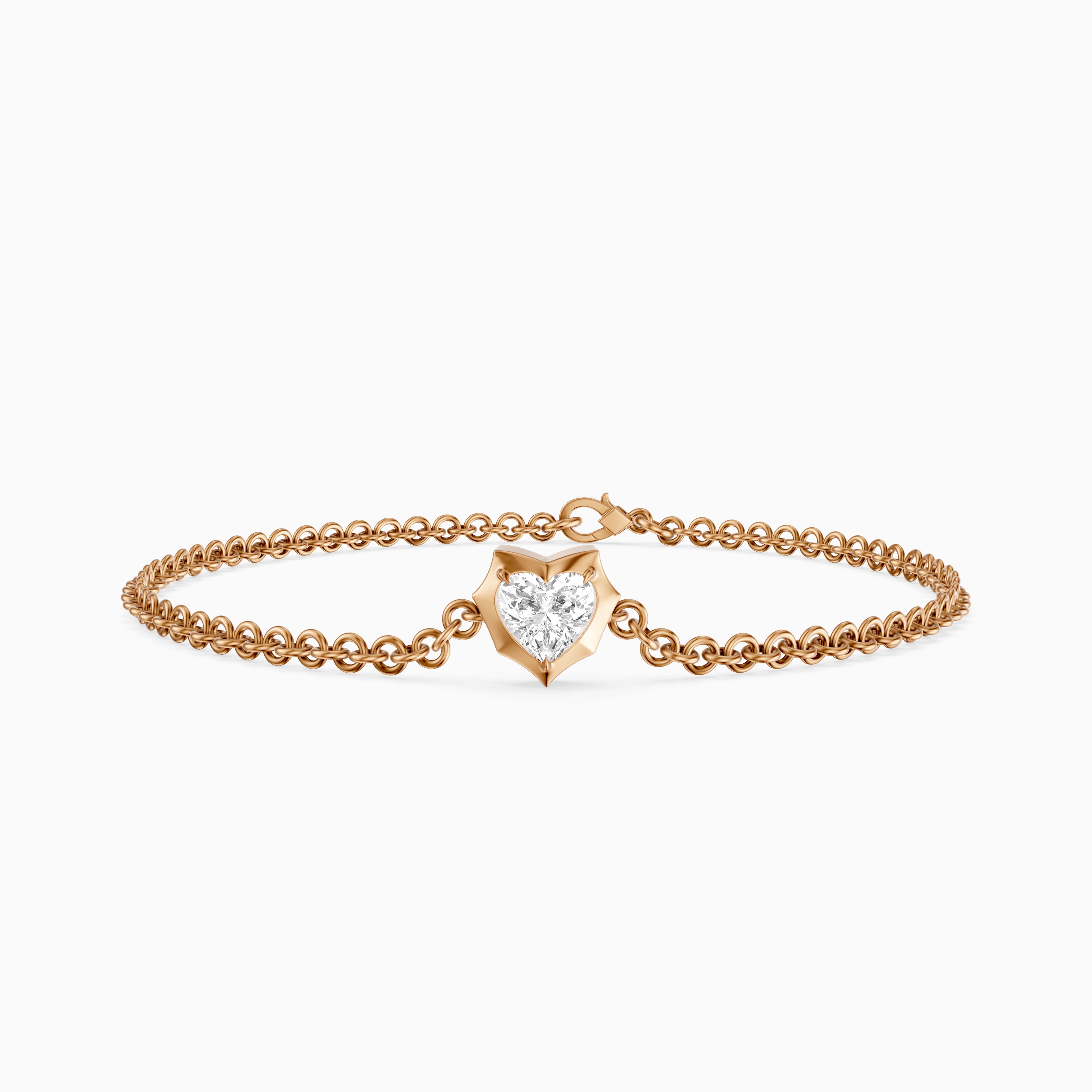 Alexia Heart Shape Lab Grown Diamond Solitaire Bracelet