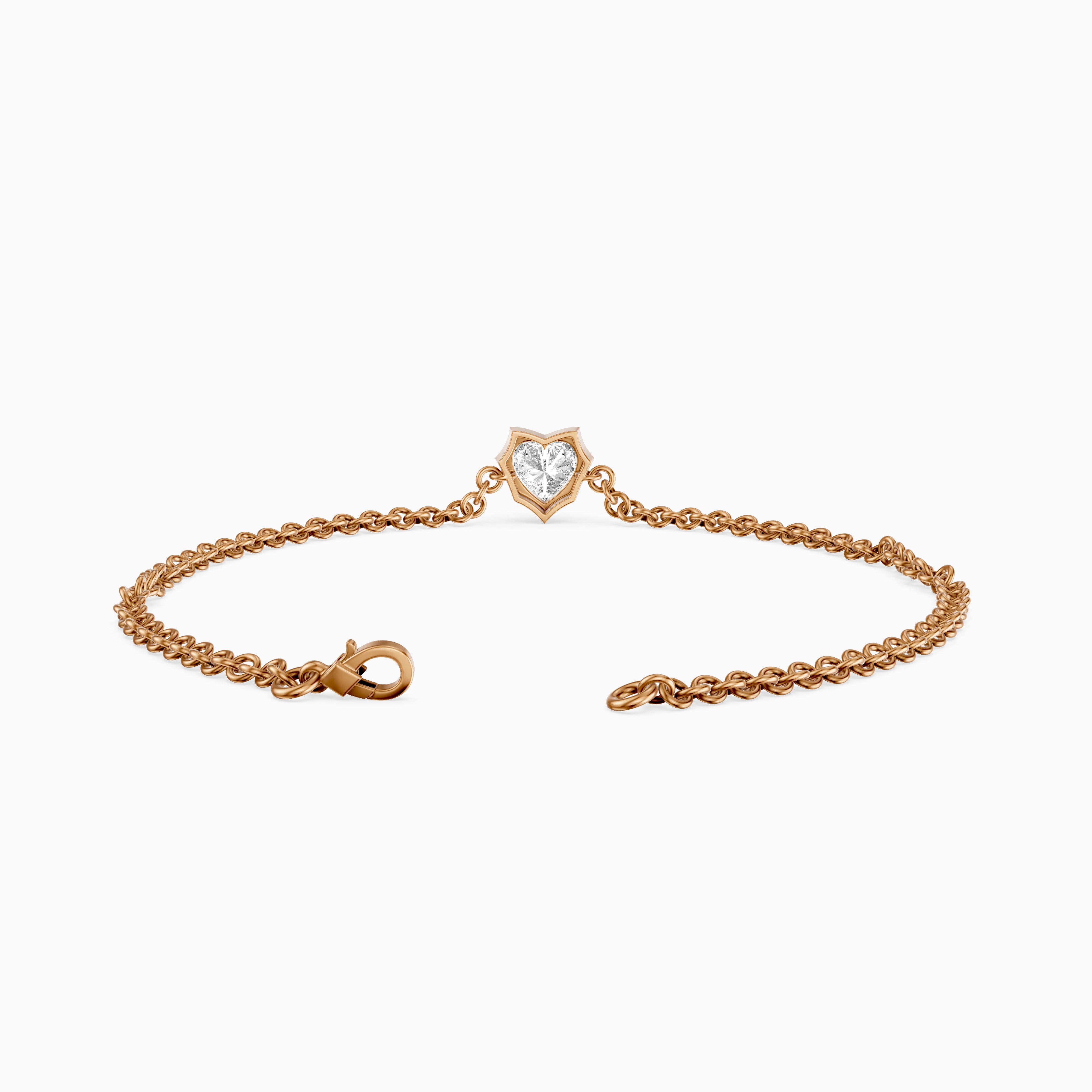Alexia Heart Shape Lab Grown Diamond Solitaire Bracelet