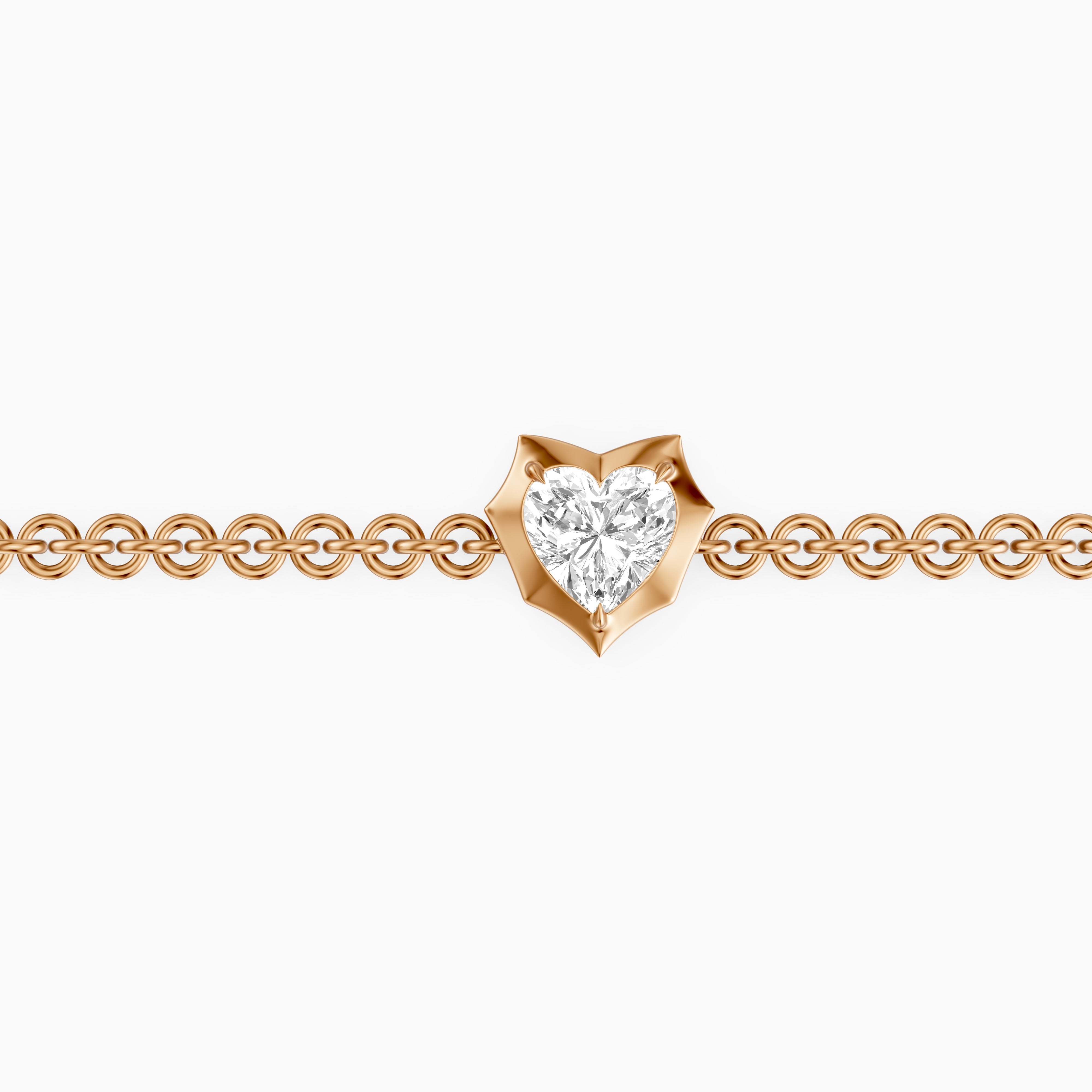 Alexia Heart Shape Lab Grown Diamond Solitaire Bracelet