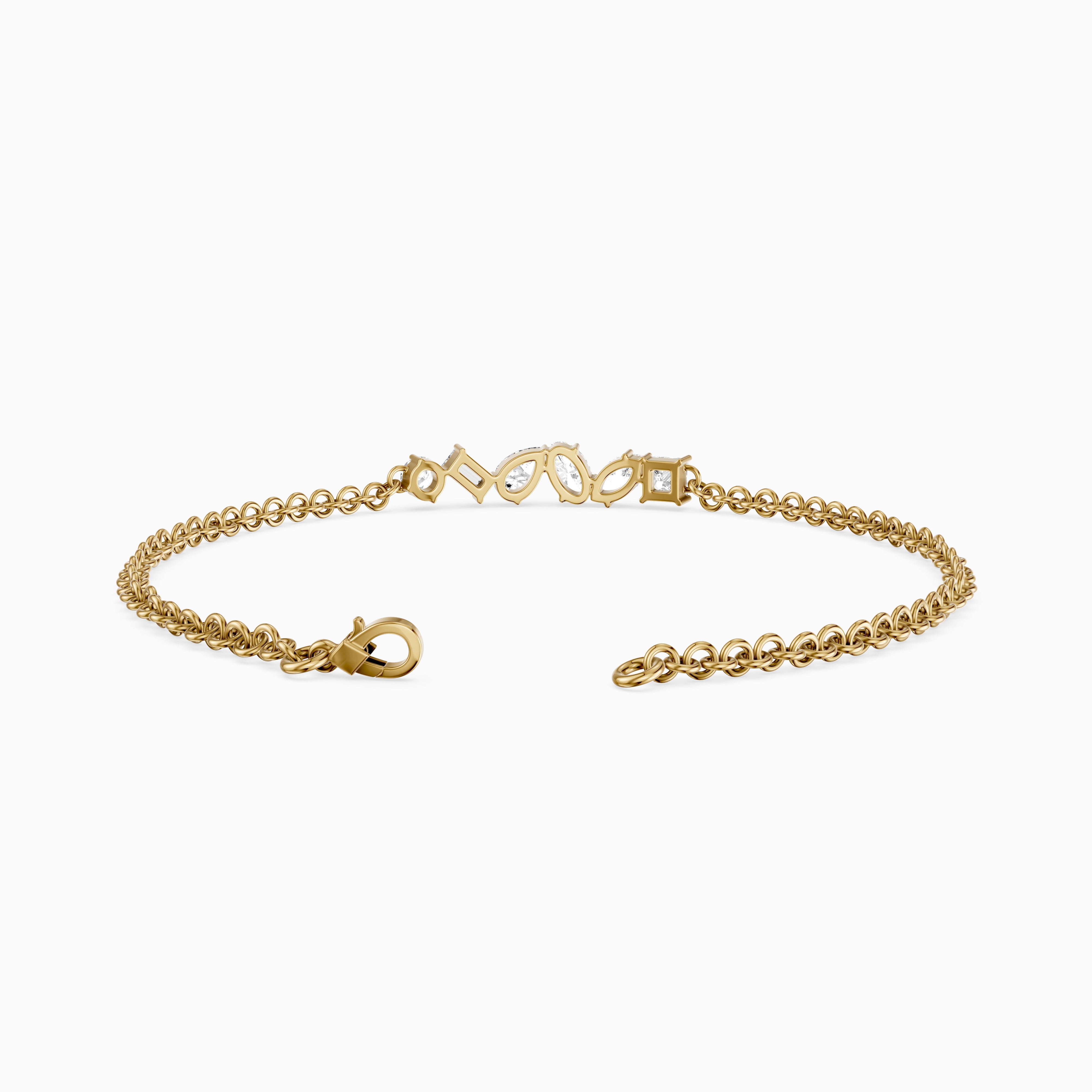 Aurelia Multi Shape Lab Grown Diamond Chain Bracelet