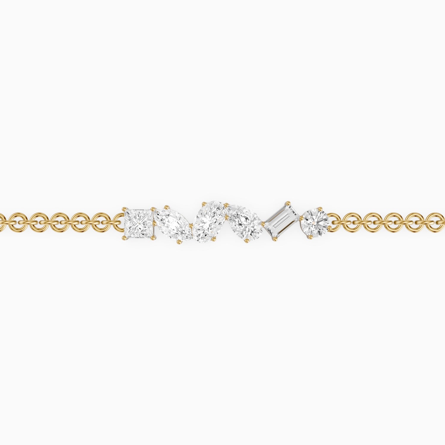 Aurelia Multi Shape Lab Grown Diamond Chain Bracelet