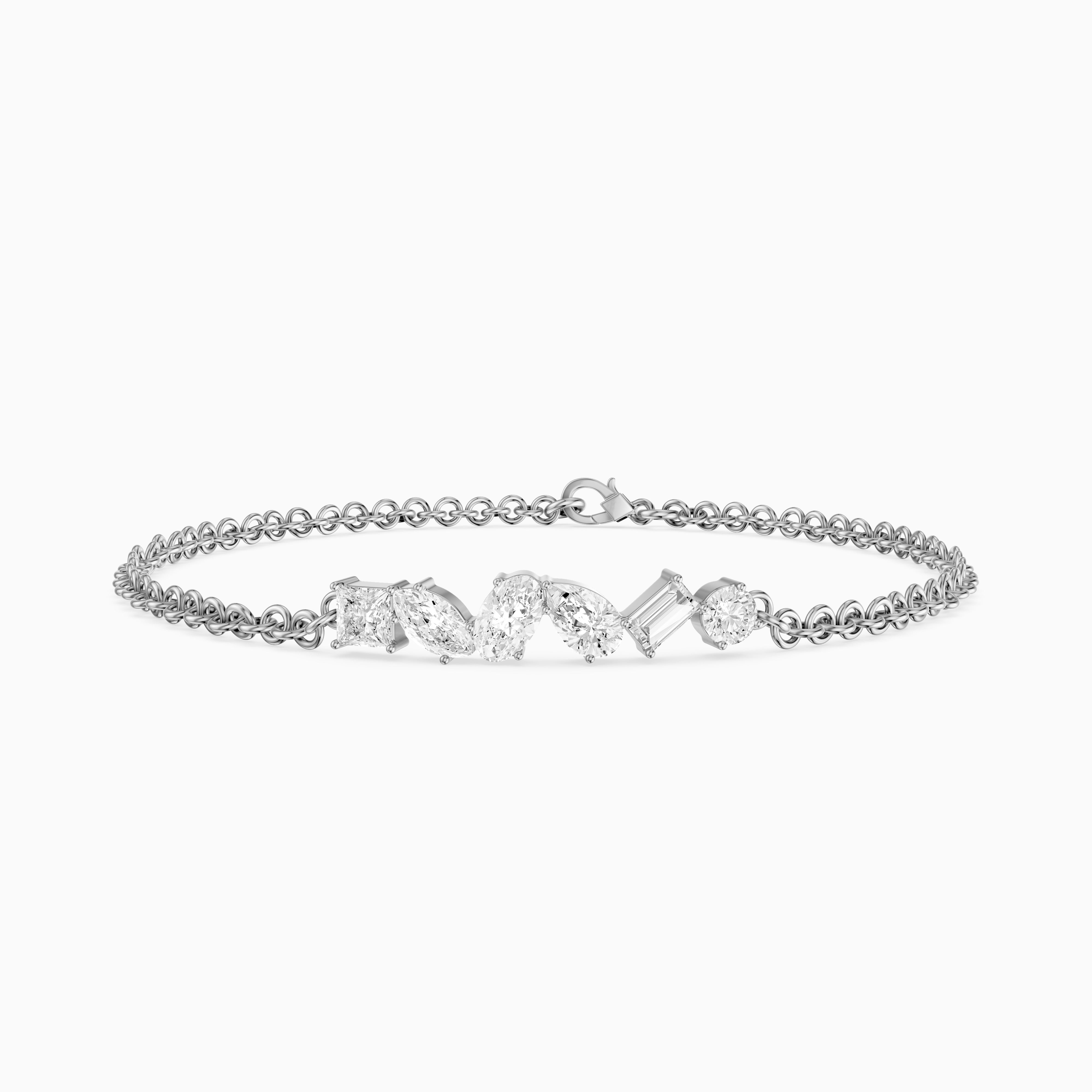 Aurelia Multi Shape Lab Grown Diamond Chain Bracelet