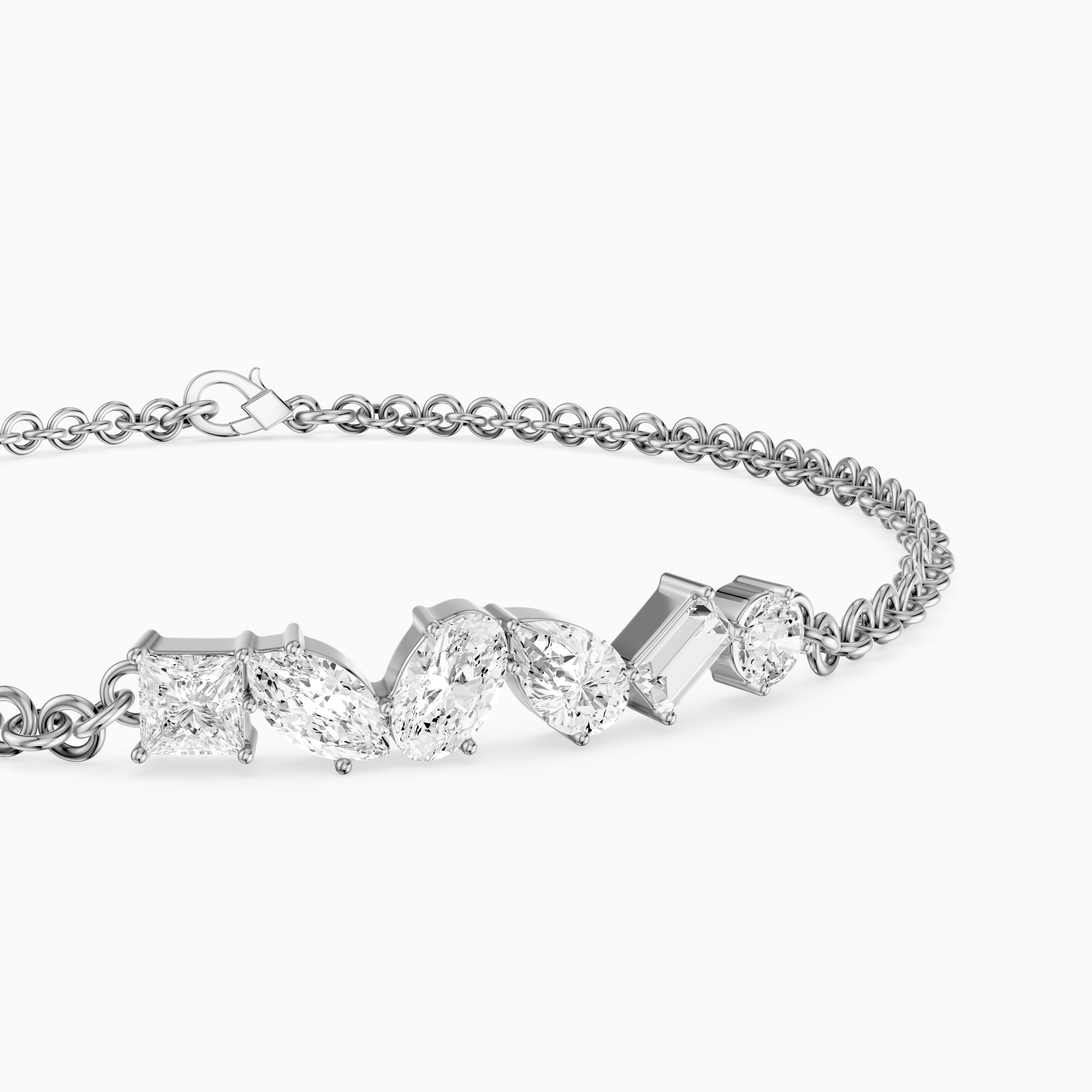 Aurelia Multi Shape Lab Grown Diamond Chain Bracelet