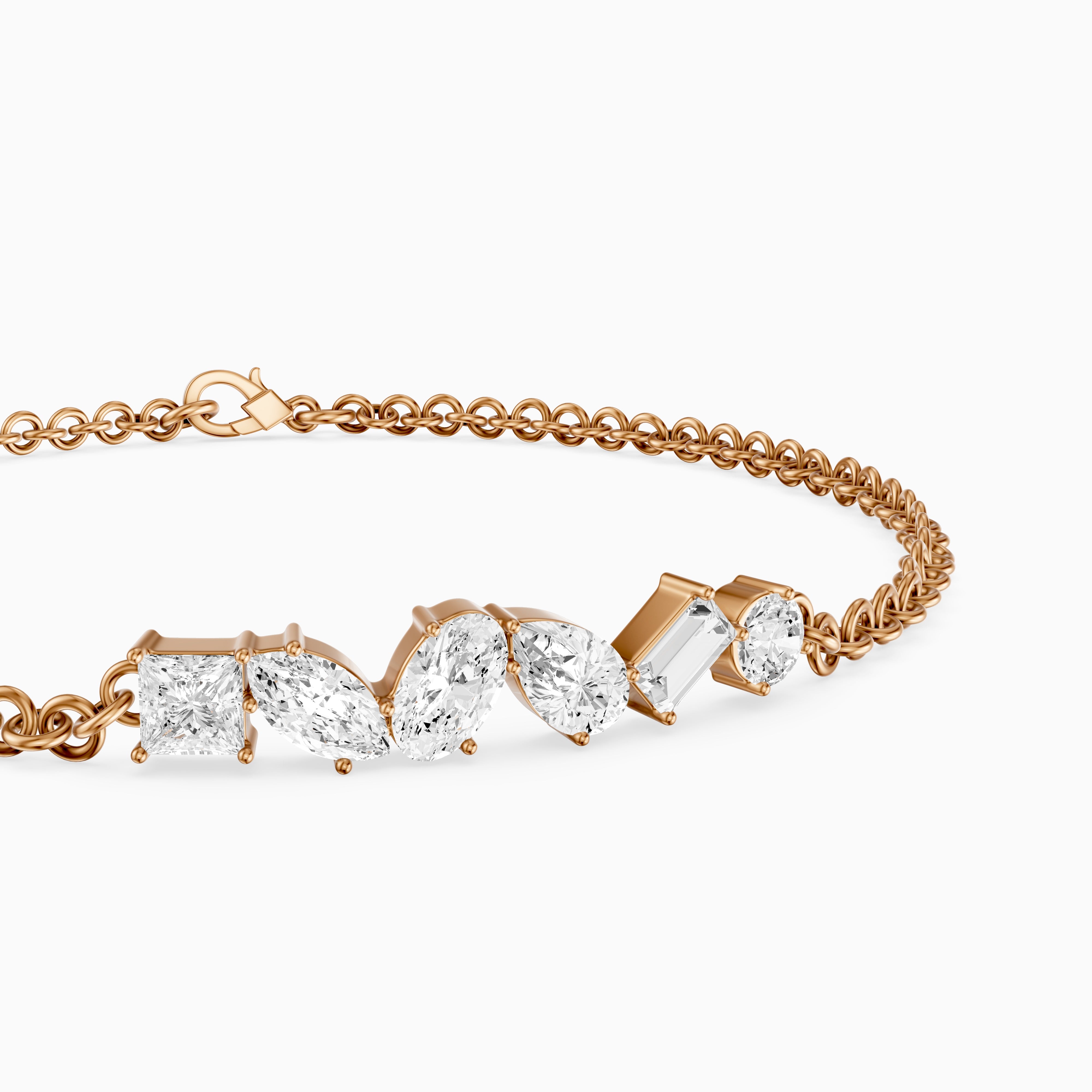 Aurelia Multi Shape Lab Grown Diamond Chain Bracelet