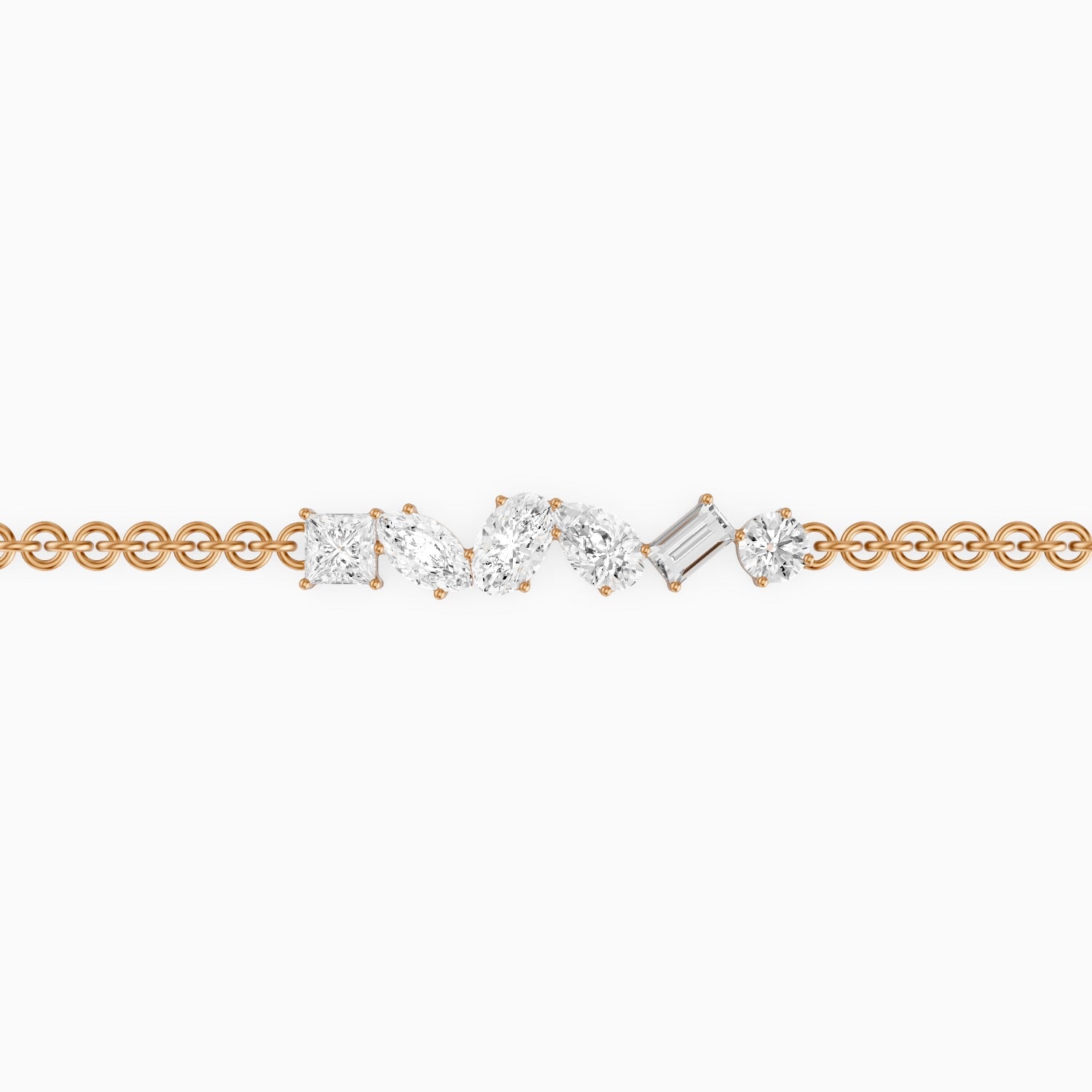 Aurelia Multi Shape Lab Grown Diamond Chain Bracelet