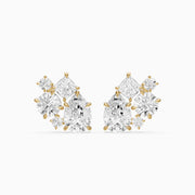Vasilika Multi Shape Lab Grown Diamond Cluster Stud Earrings