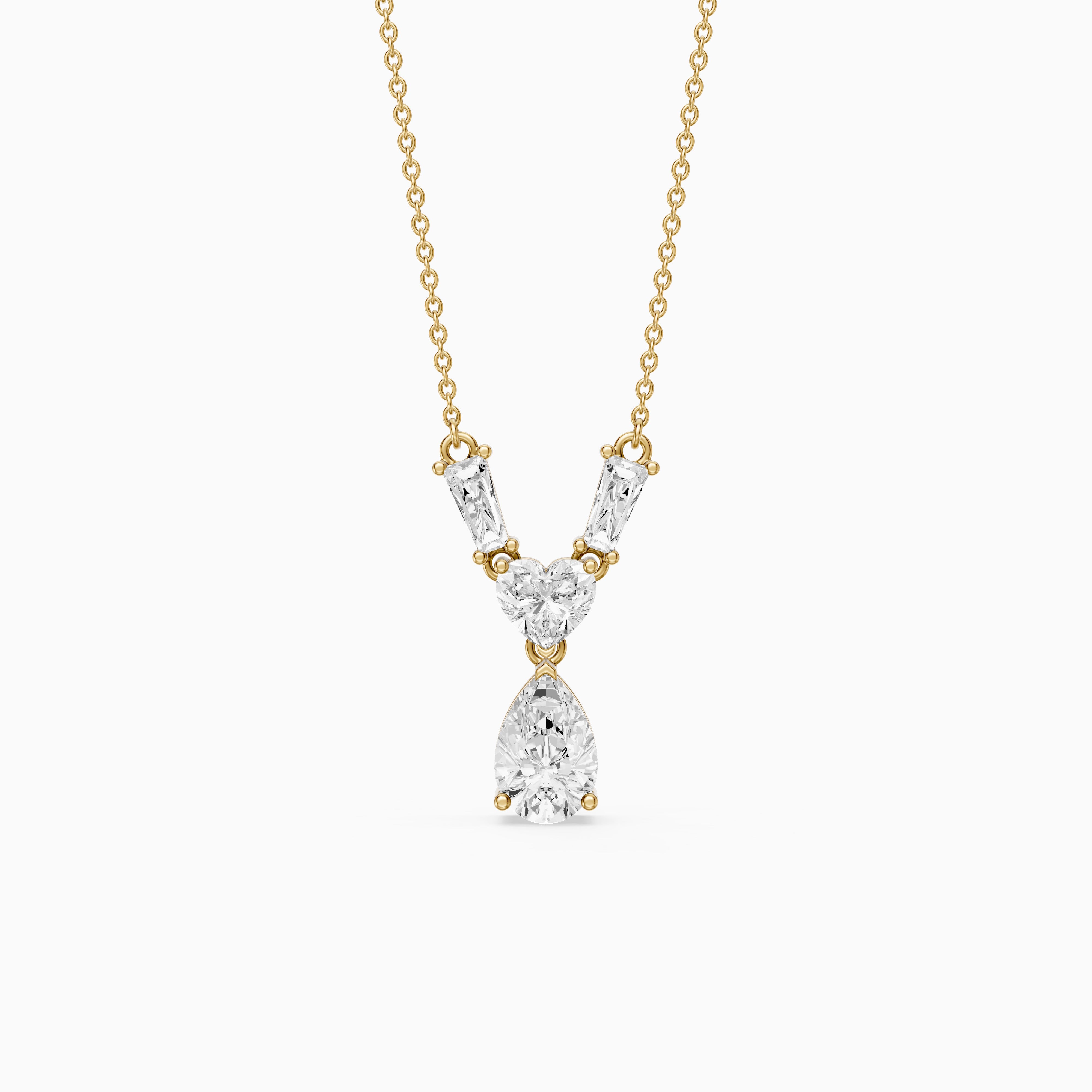 Zuri Multi Shape Lab Grown Diamond Pendant