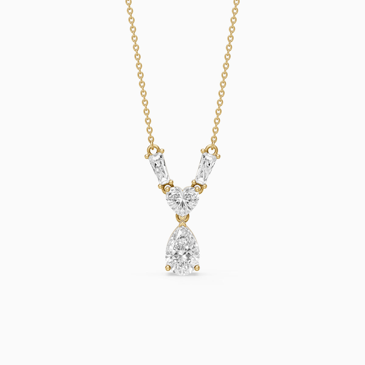 Zuri Multi Shape Lab Grown Diamond Pendant