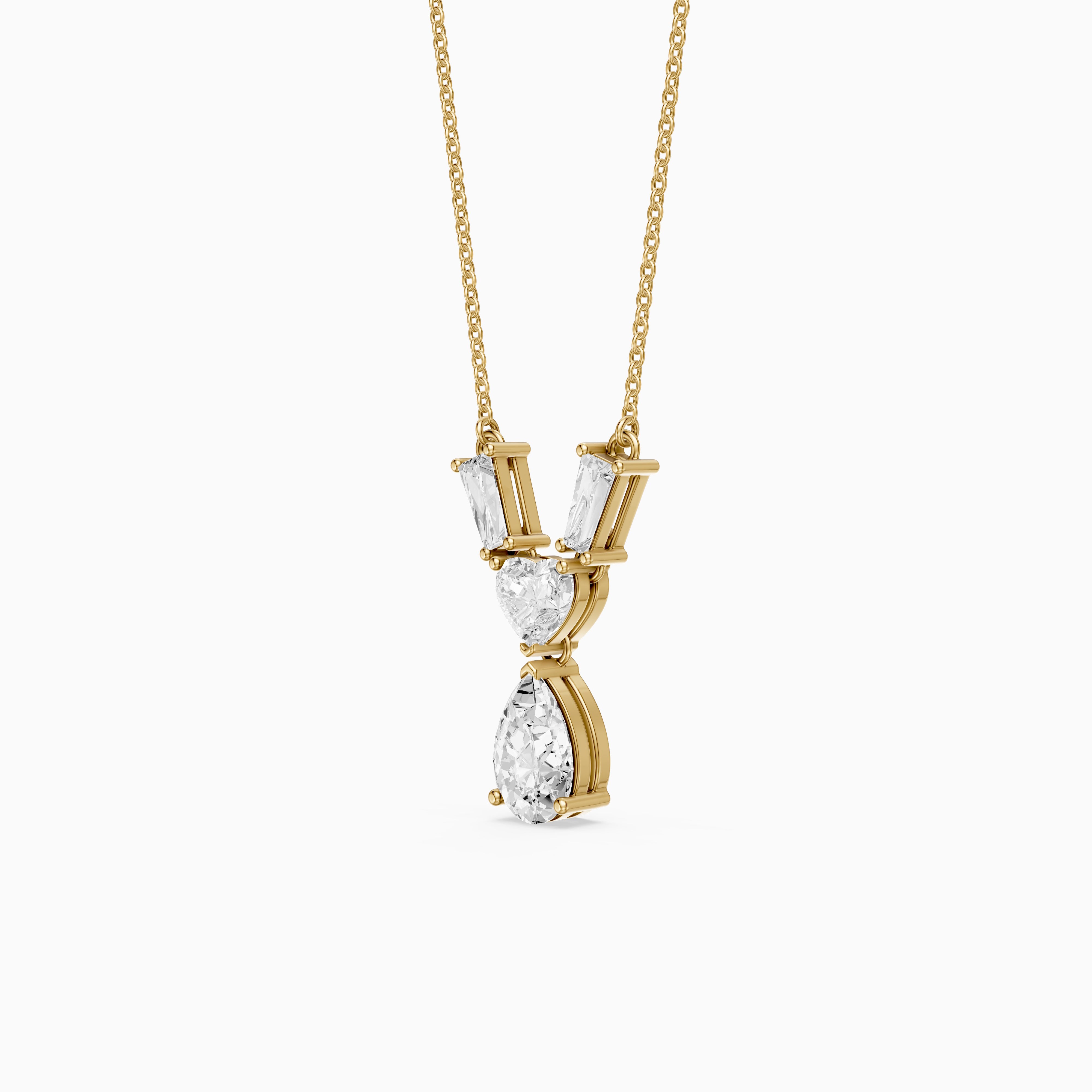 Zuri Multi Shape Lab Grown Diamond Pendant