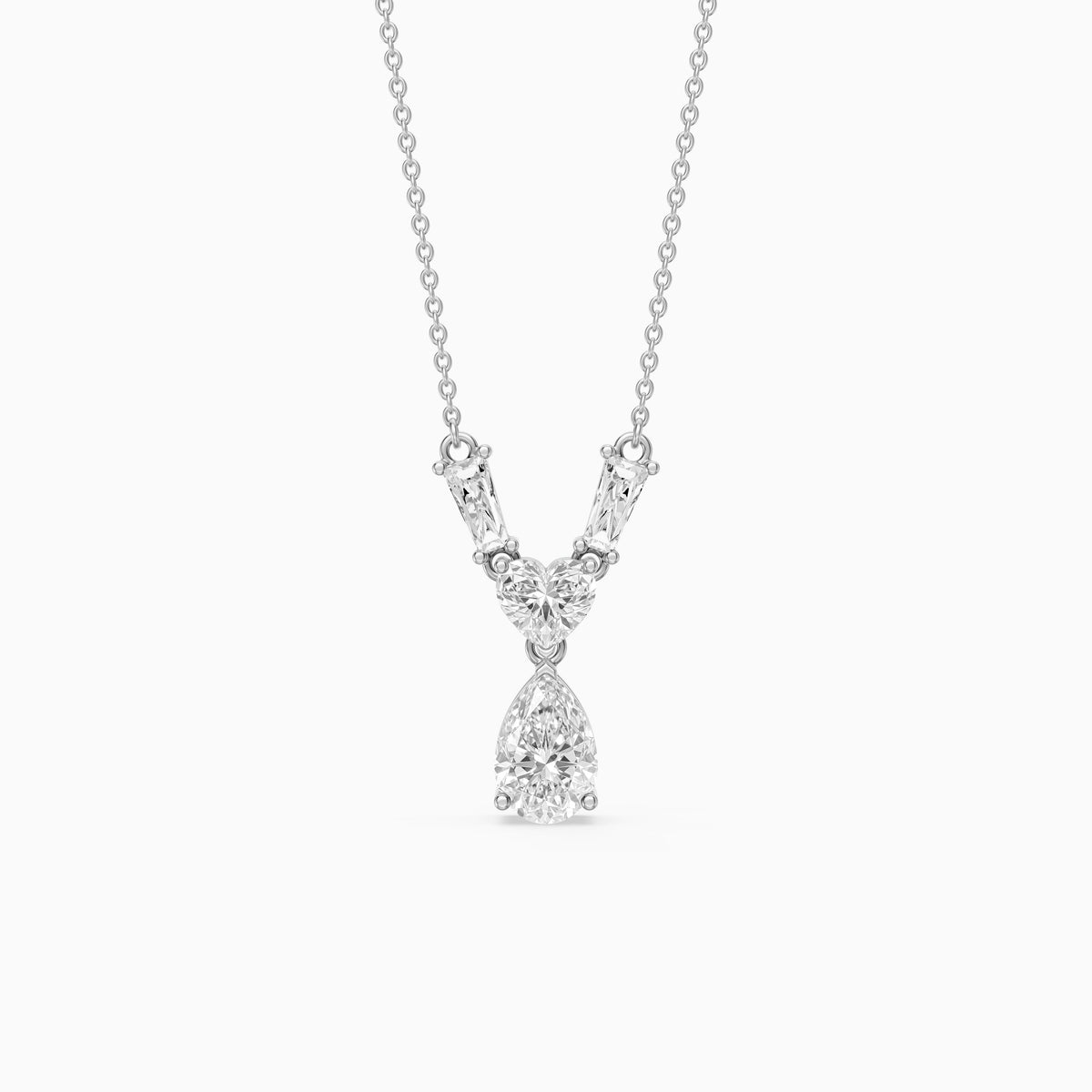 Zuri Multi Shape Lab Grown Diamond Pendant