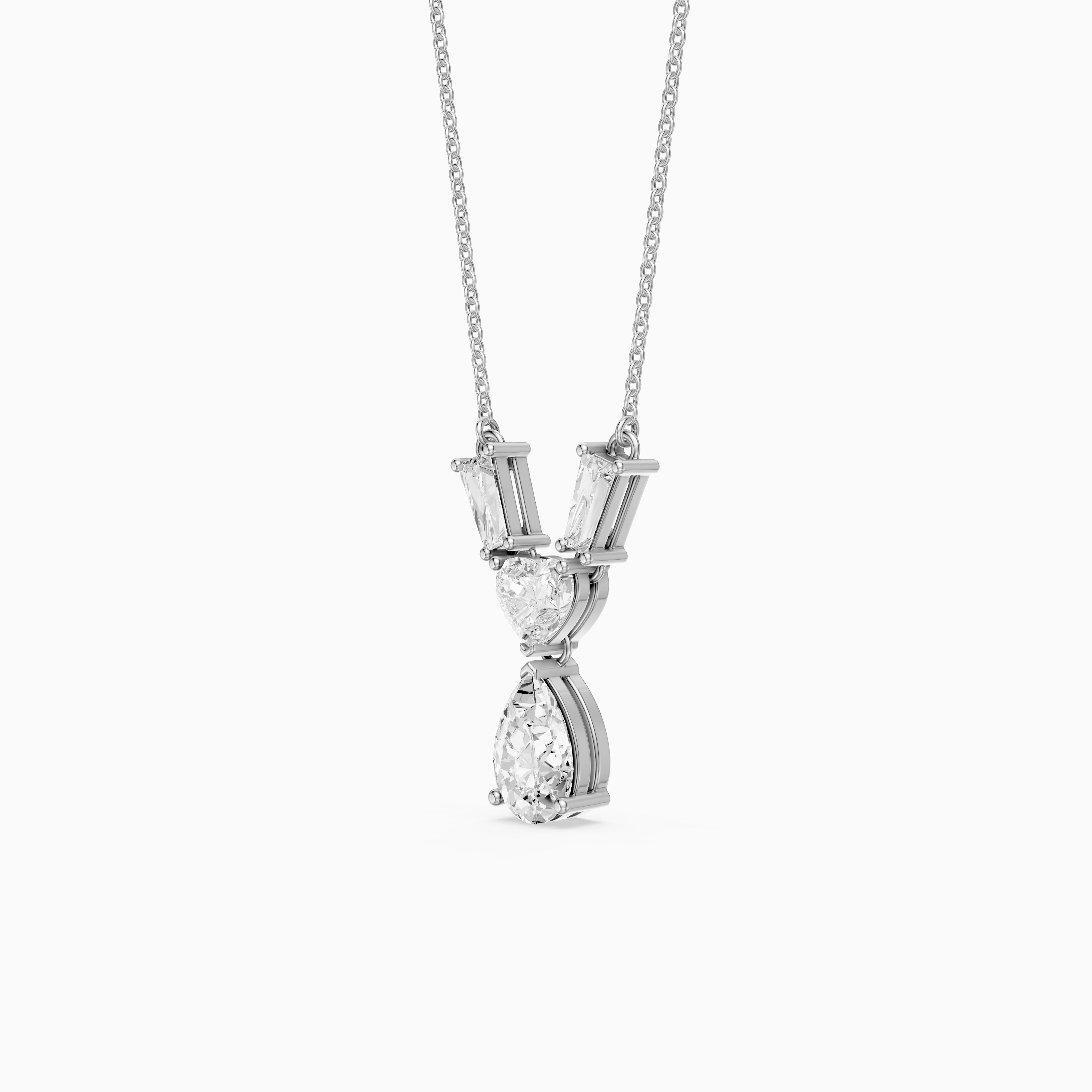 Zuri Multi Shape Lab Grown Diamond Pendant