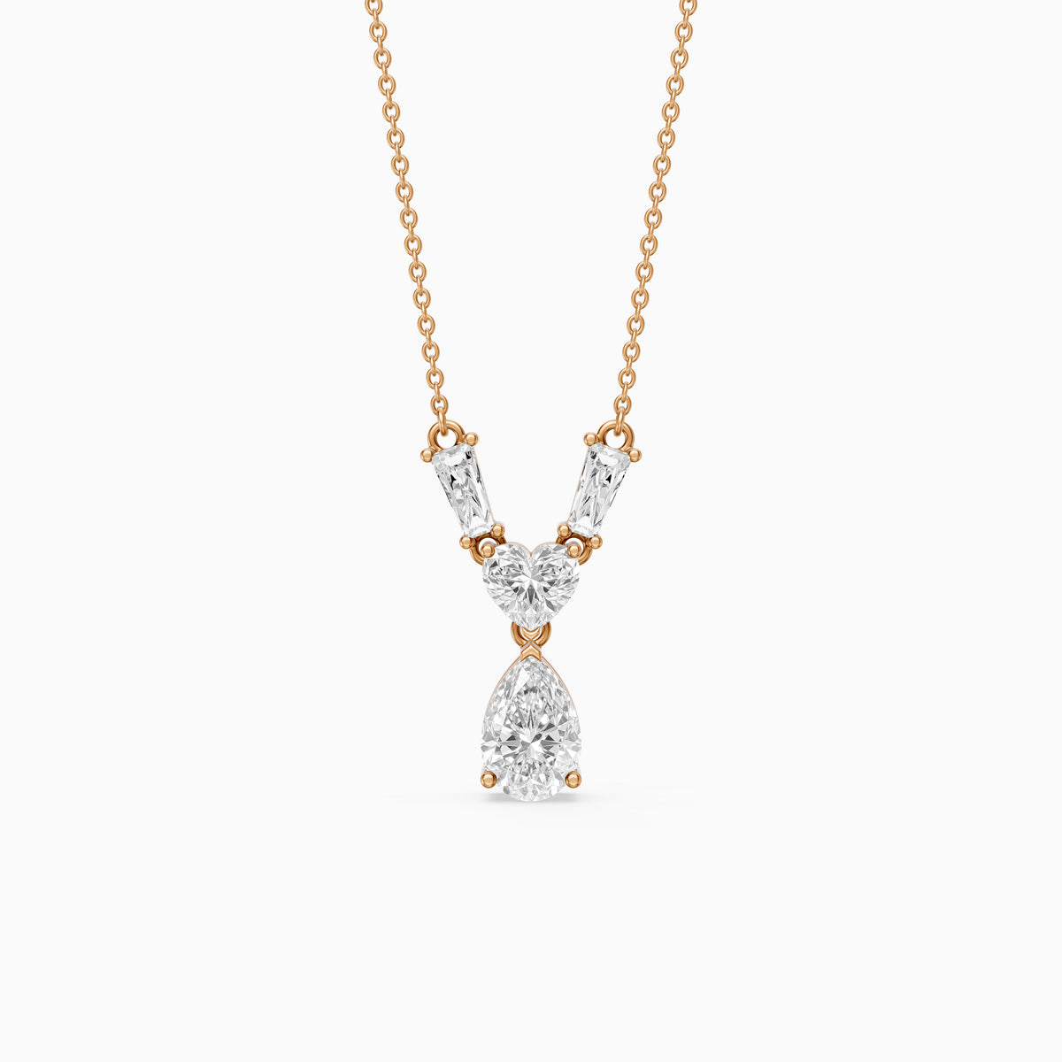 Zuri Multi Shape Lab Grown Diamond Pendant