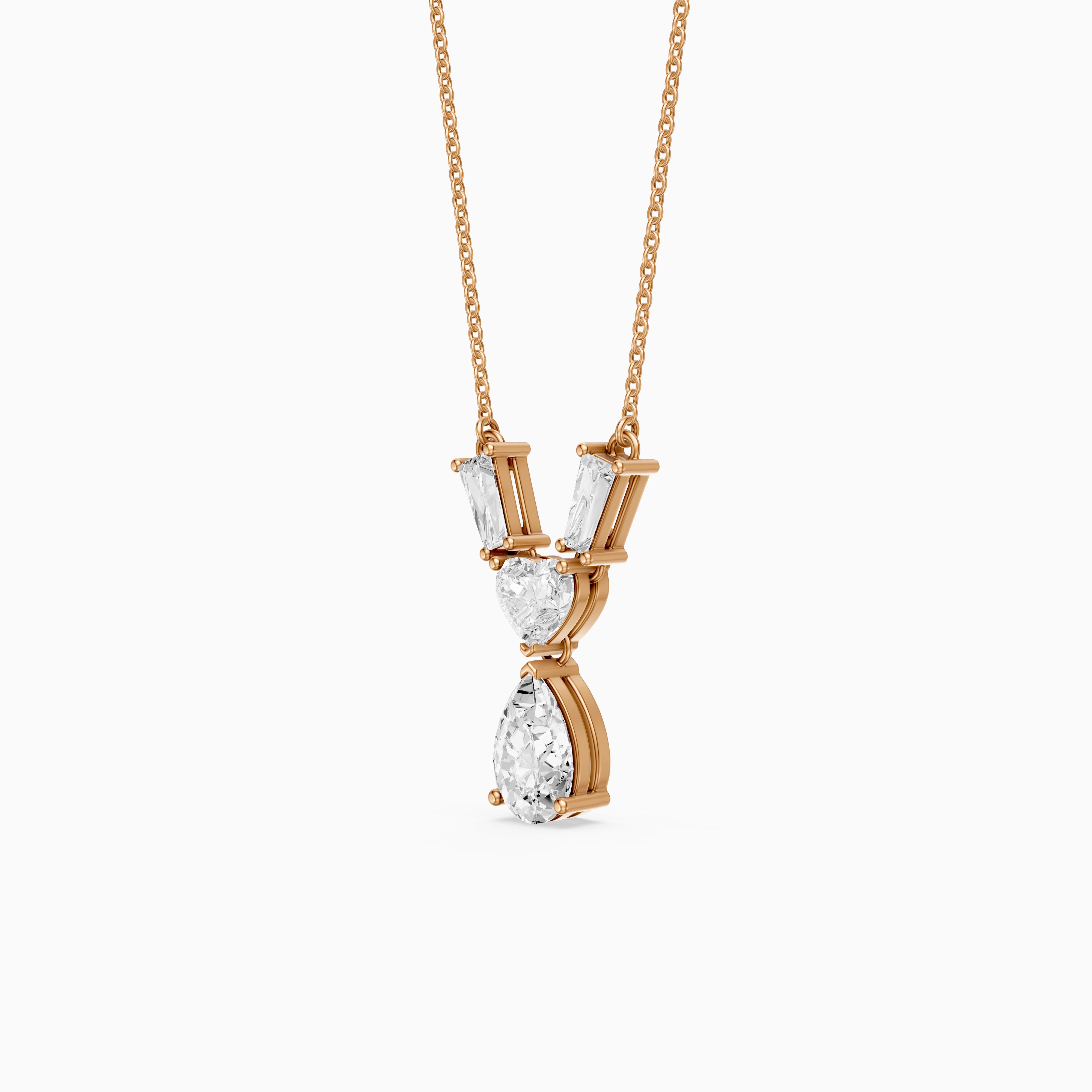 Zuri Multi Shape Lab Grown Diamond Pendant