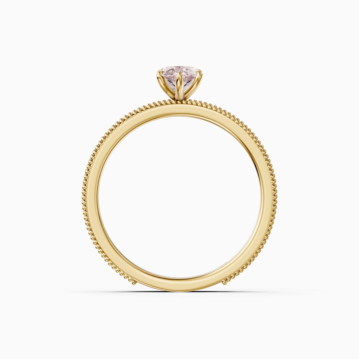 Tilly Marquise Pink Lab Grown Diamond Ring with Vintage Filigree Band