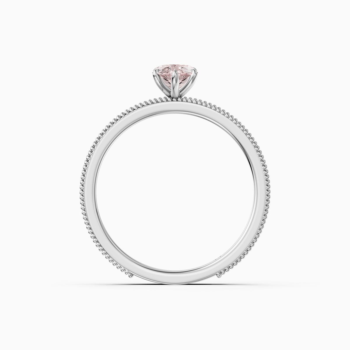 Tilly Marquise Pink Lab Grown Diamond Ring with Vintage Filigree Band