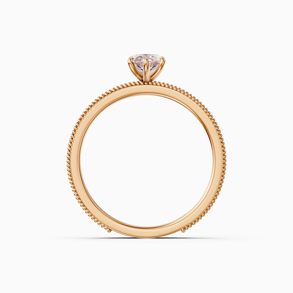 Tilly Marquise Pink Lab Grown Diamond Ring with Vintage Filigree Band