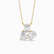 Fatima Oval and Pear Lab Grown Diamond Cluster Pendant