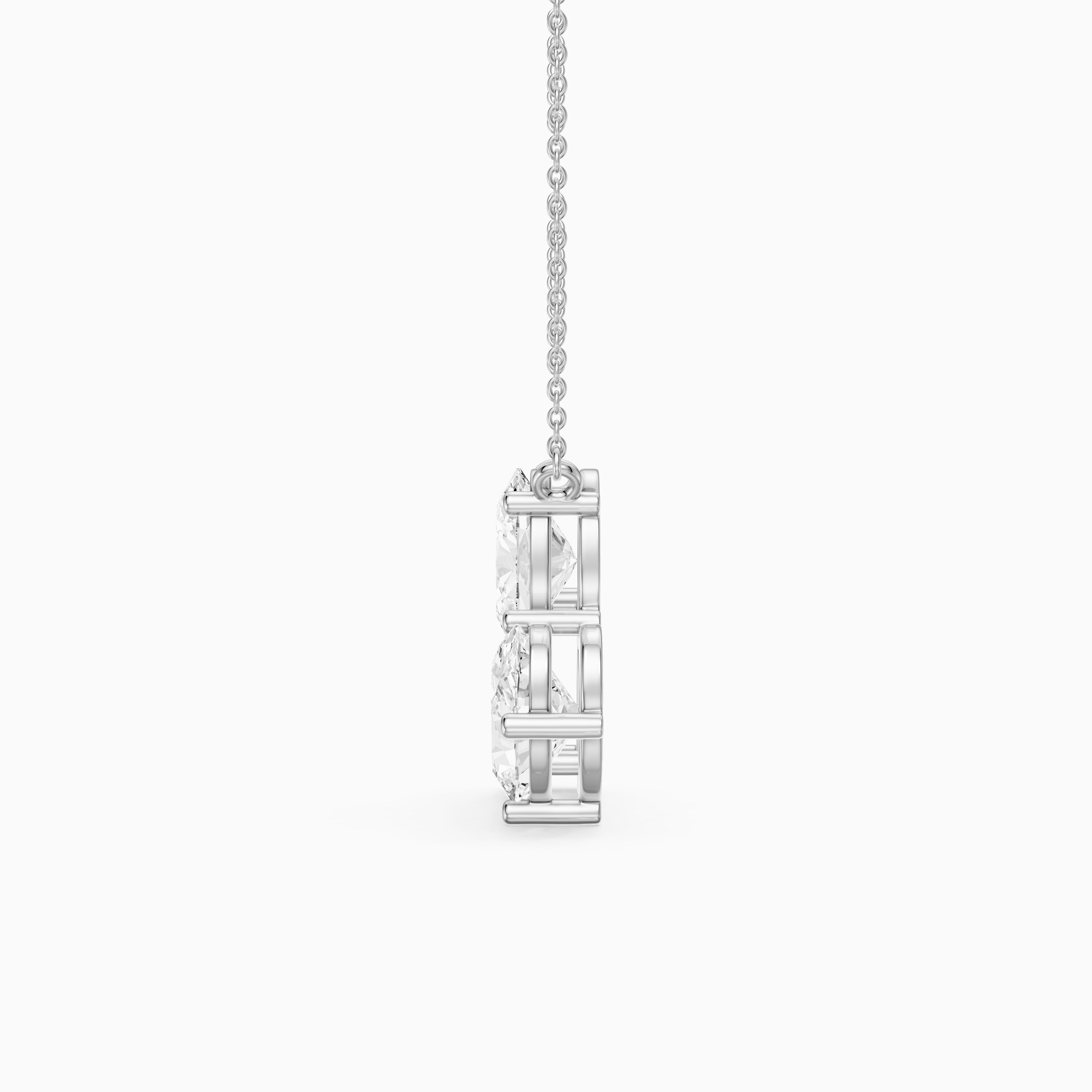 Fatima Oval and Pear Lab Grown Diamond Cluster Pendant