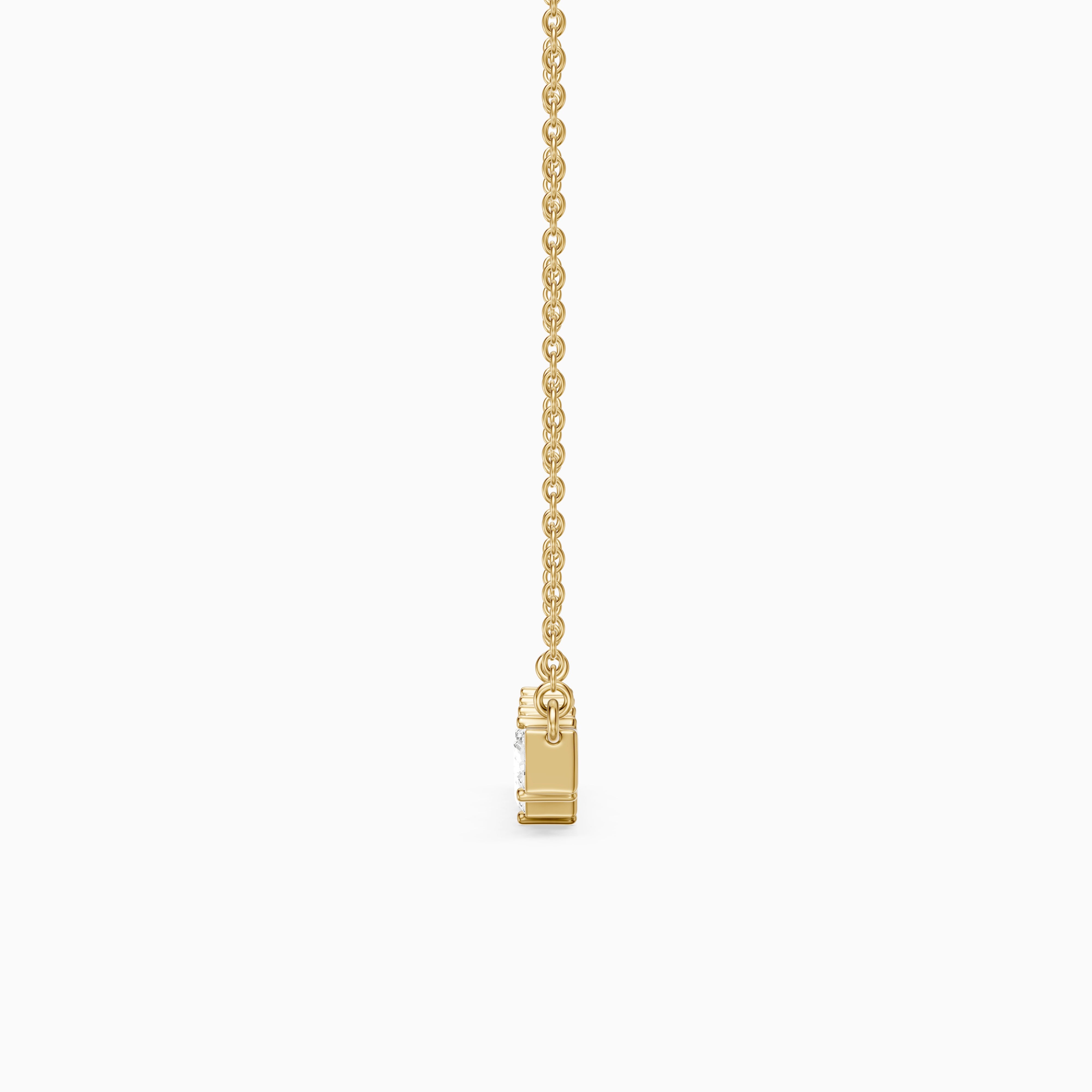 Viviana Round Lab Grown Diamond Cluster Bar Necklace
