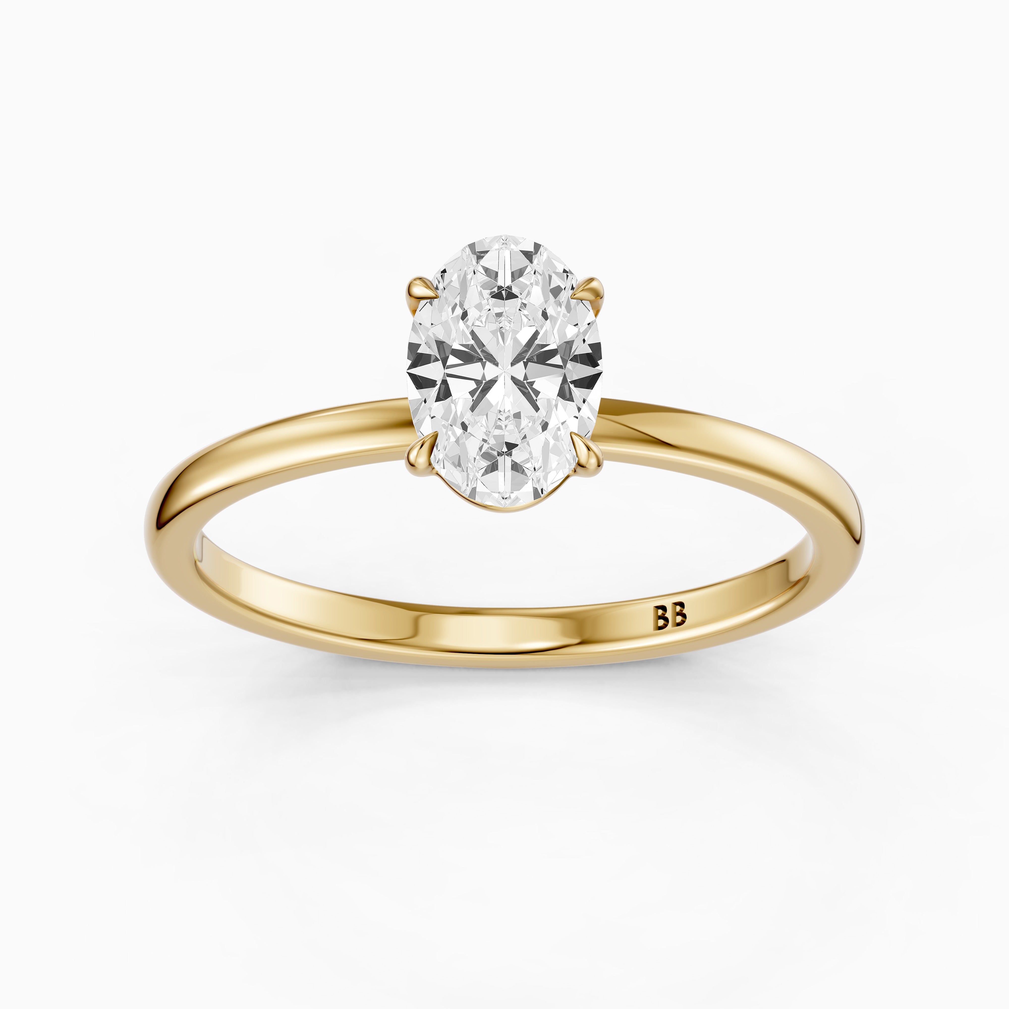Hailey 4 Prong Oval Cut Solitaire Lab Grown Diamond Ring